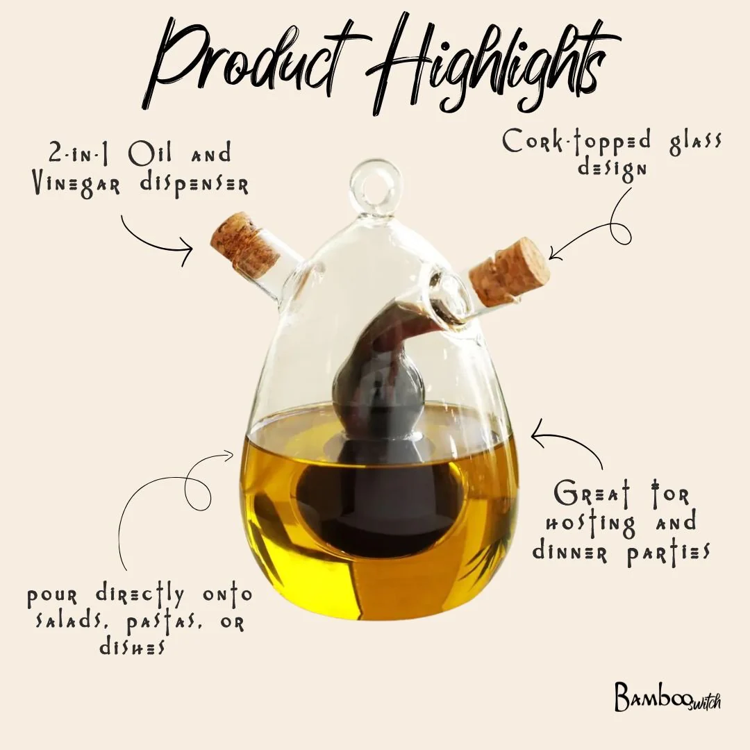 Glass Oil and Vinegar Cruet - Image 3
