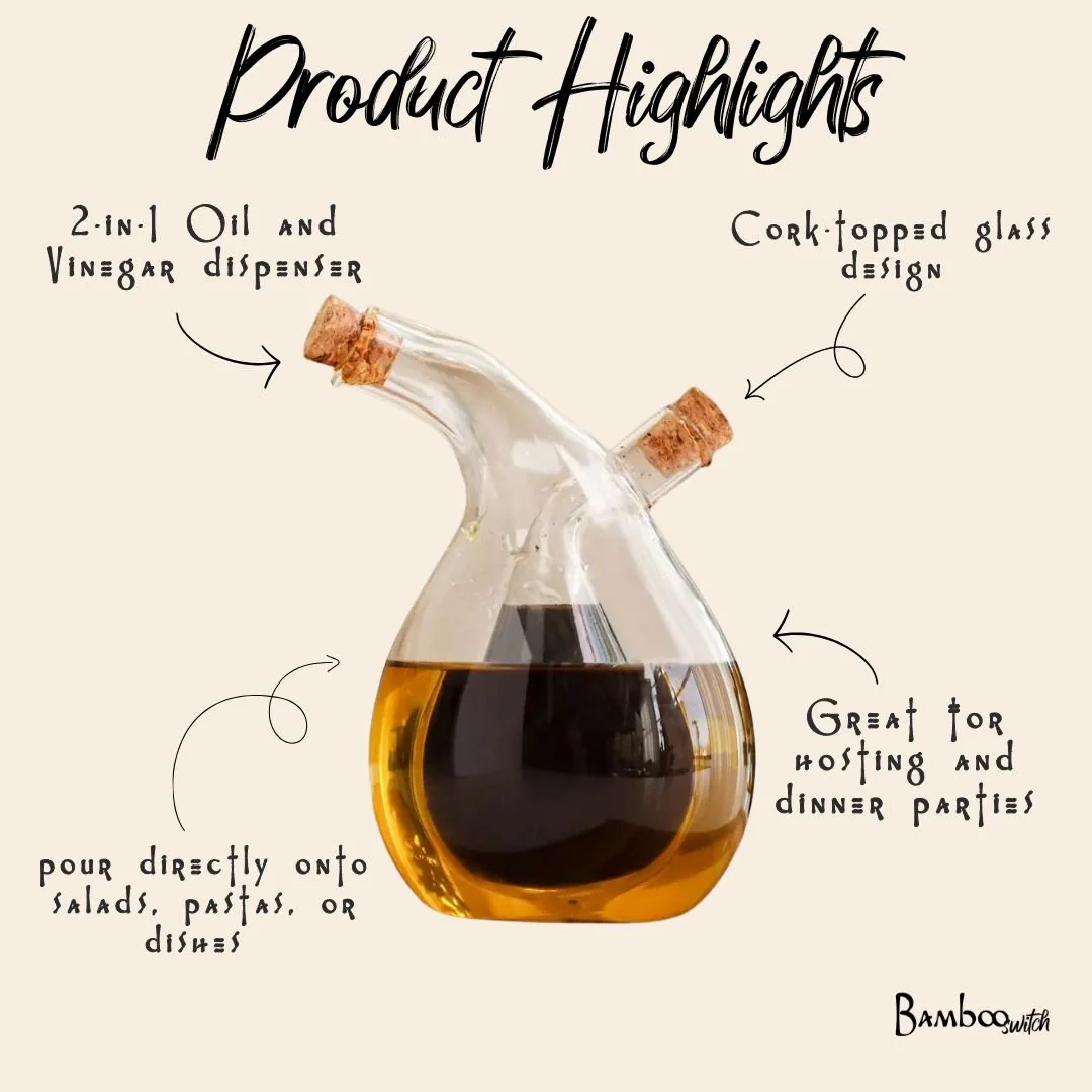 Glass Oil and Vinegar Cruet - Image 5