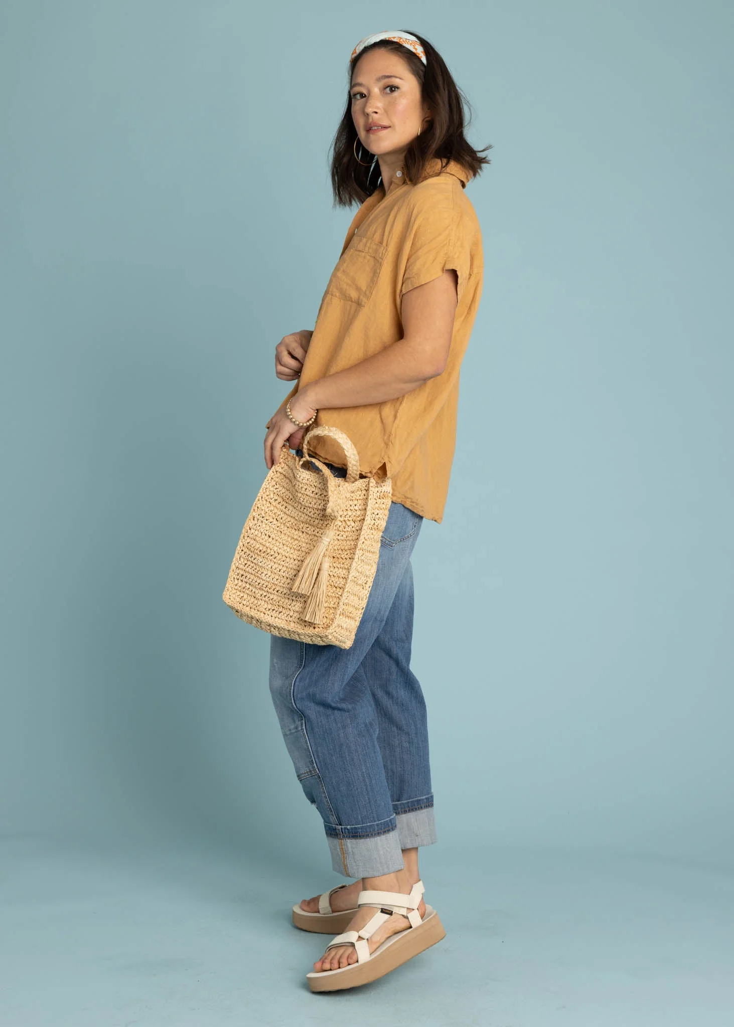 Good Boyfriend Linen Short Sleeve Shirt - Baked Clay - Image 3