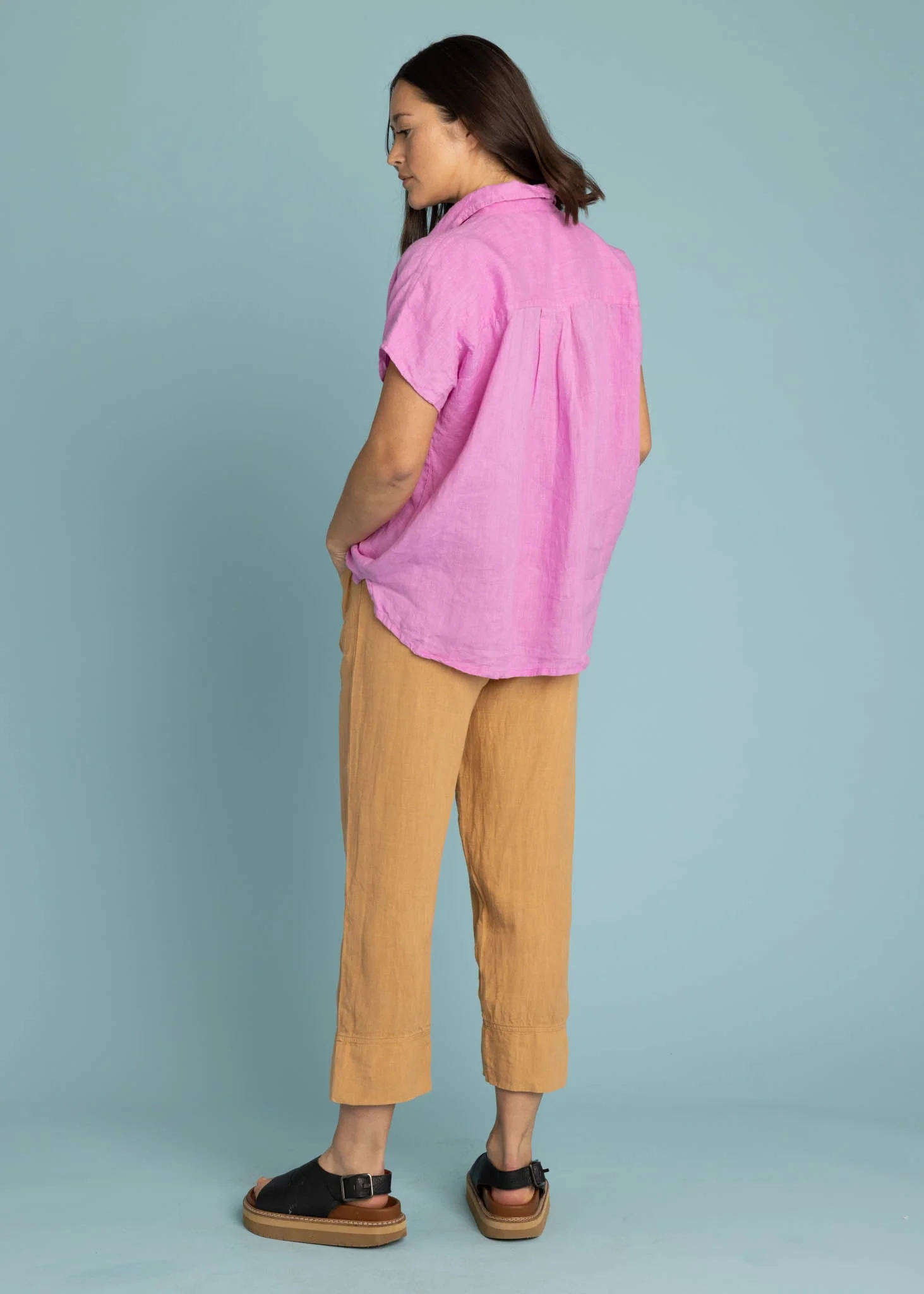 Good Boyfriend Linen Short Sleeve Shirt - Dhalia - Image 6