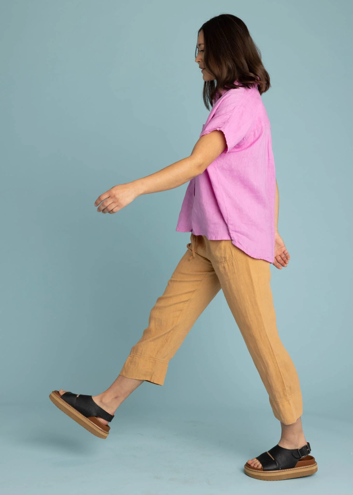 Good Boyfriend Linen Short Sleeve Shirt - Dhalia - Image 7