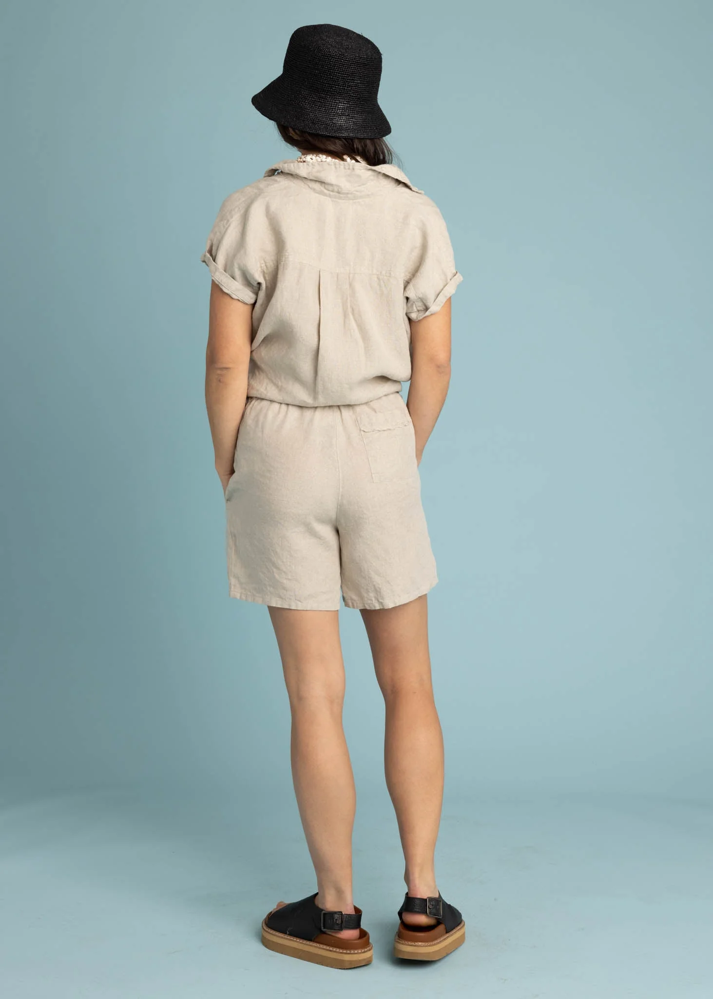Good Boyfriend Linen Short Sleeve Shirt - Natural Flax - Image 5