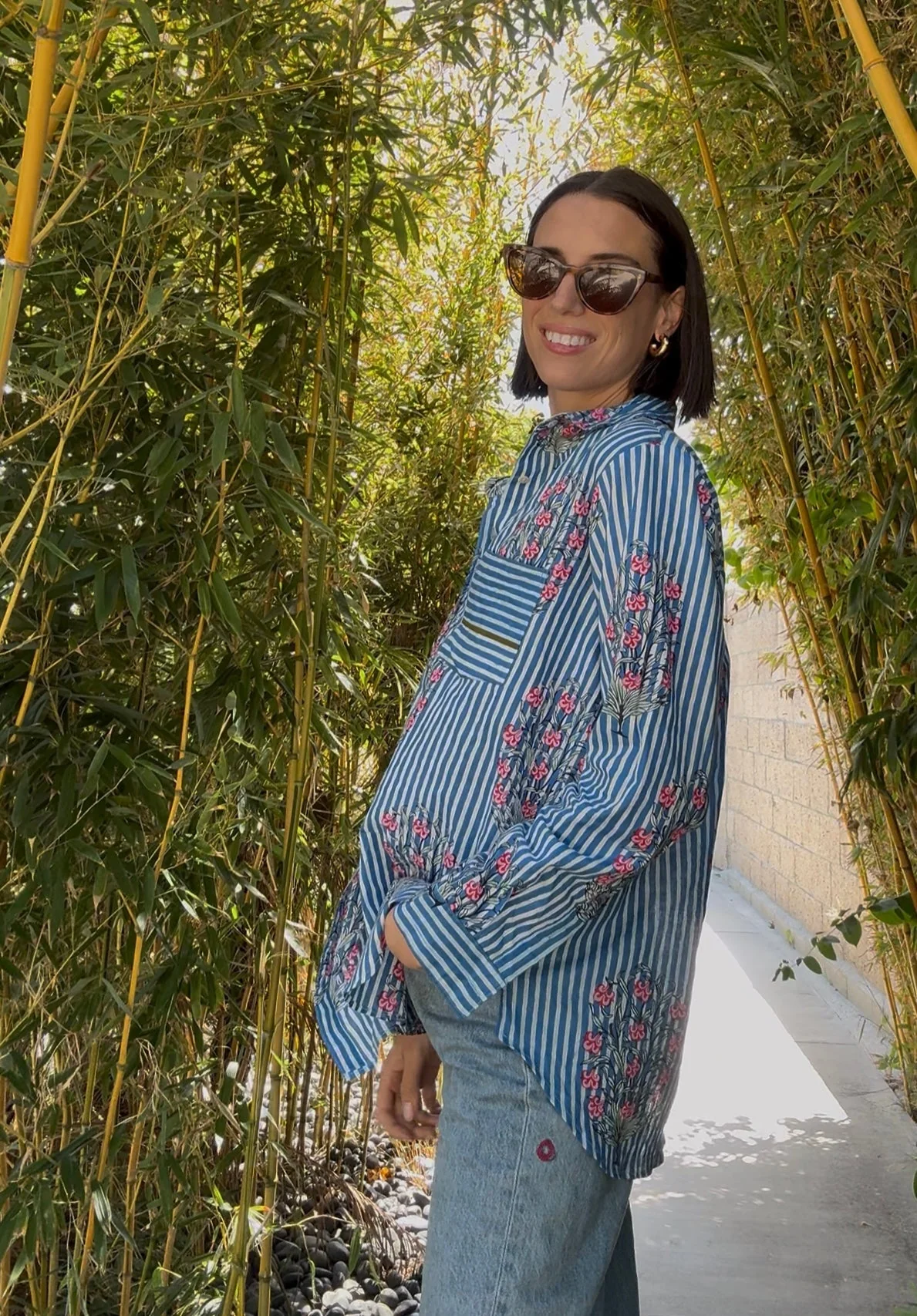 Good Boyfriend Shirt - Bali Floral Blue - Image 3