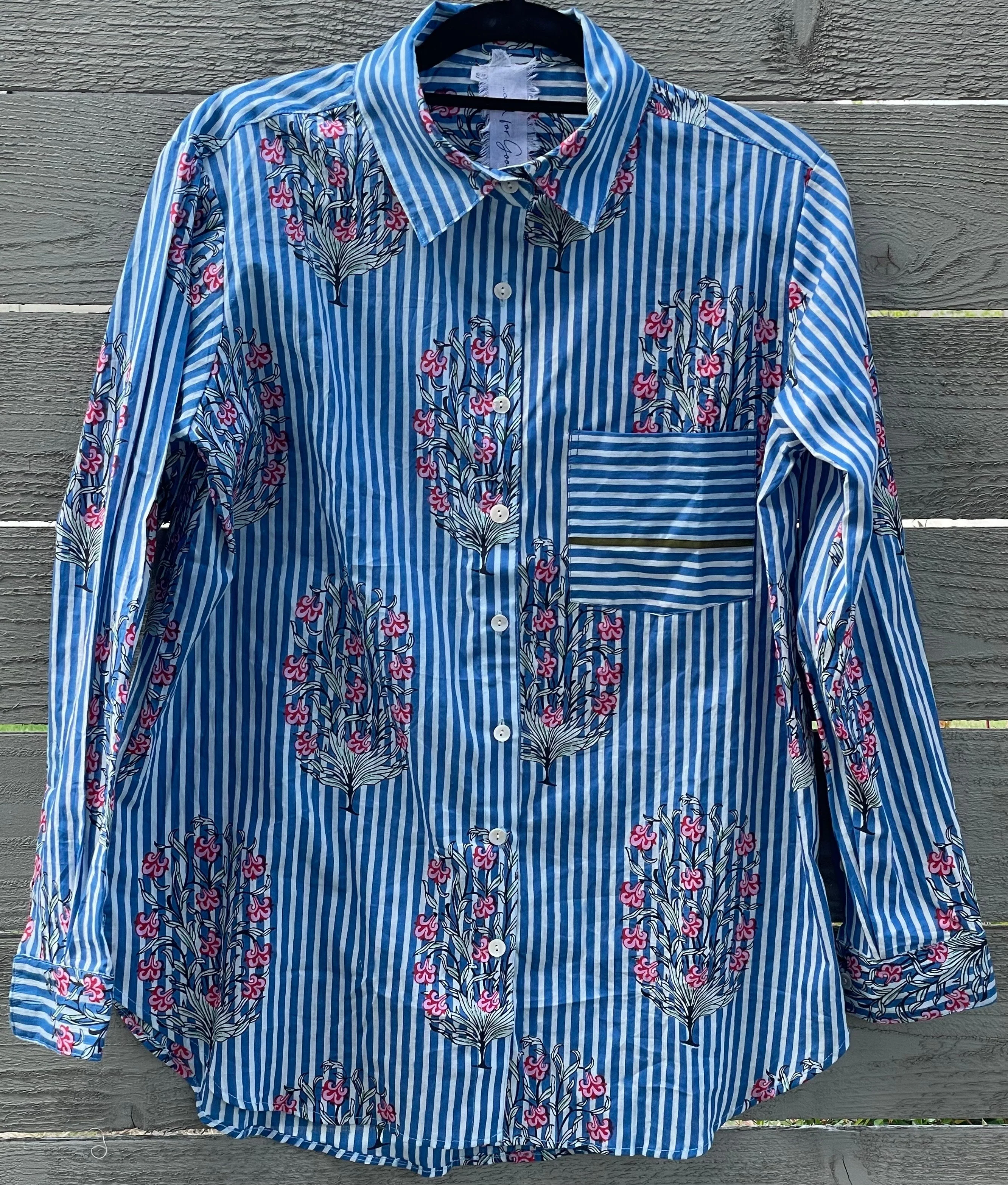 Good Boyfriend Shirt - Bali Floral Blue - Image 4