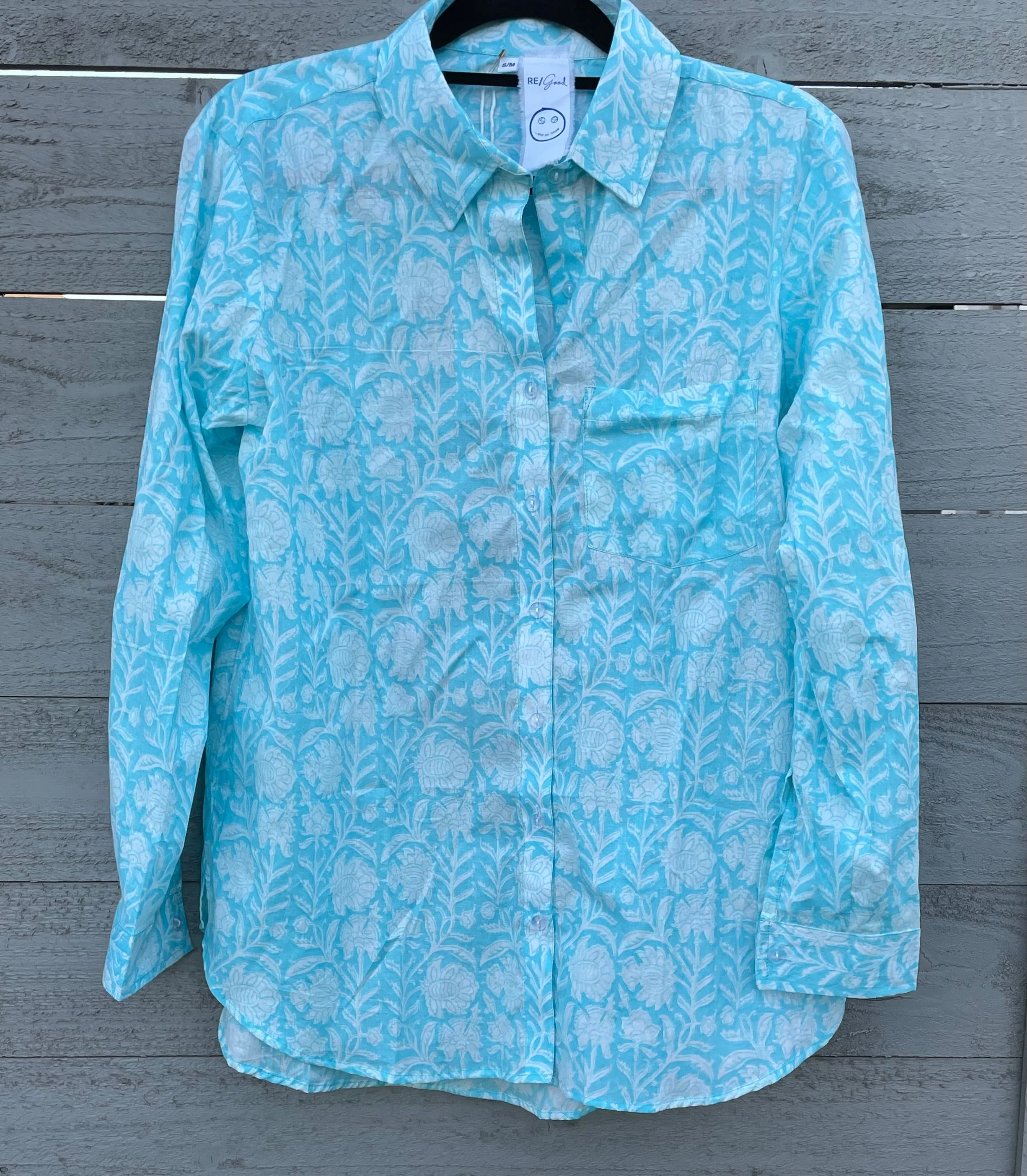 Good Boyfriend Shirt - Capri Floral Cerulean - Image 15