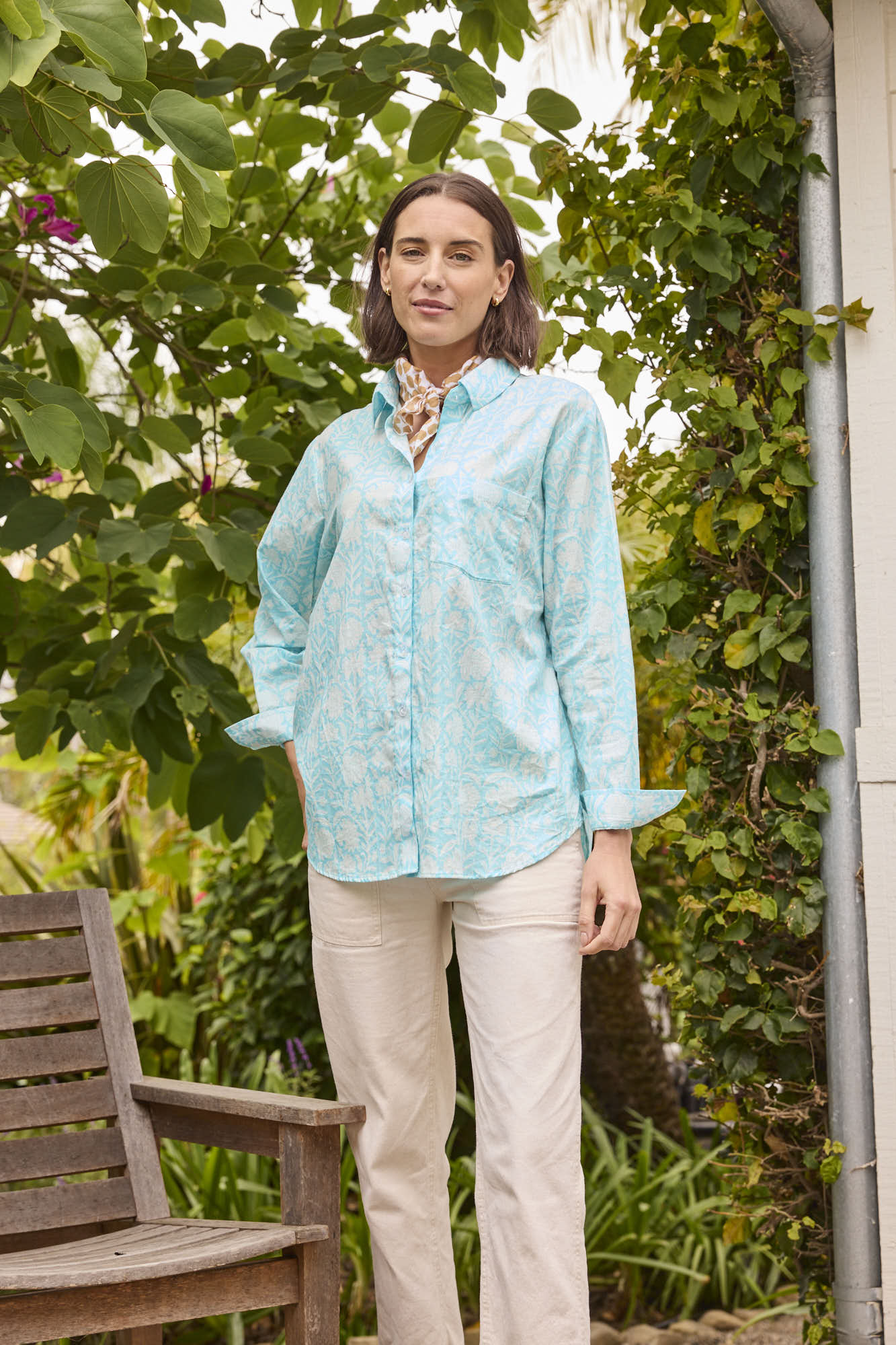 Good Boyfriend Shirt - Capri Floral Cerulean - Image 2