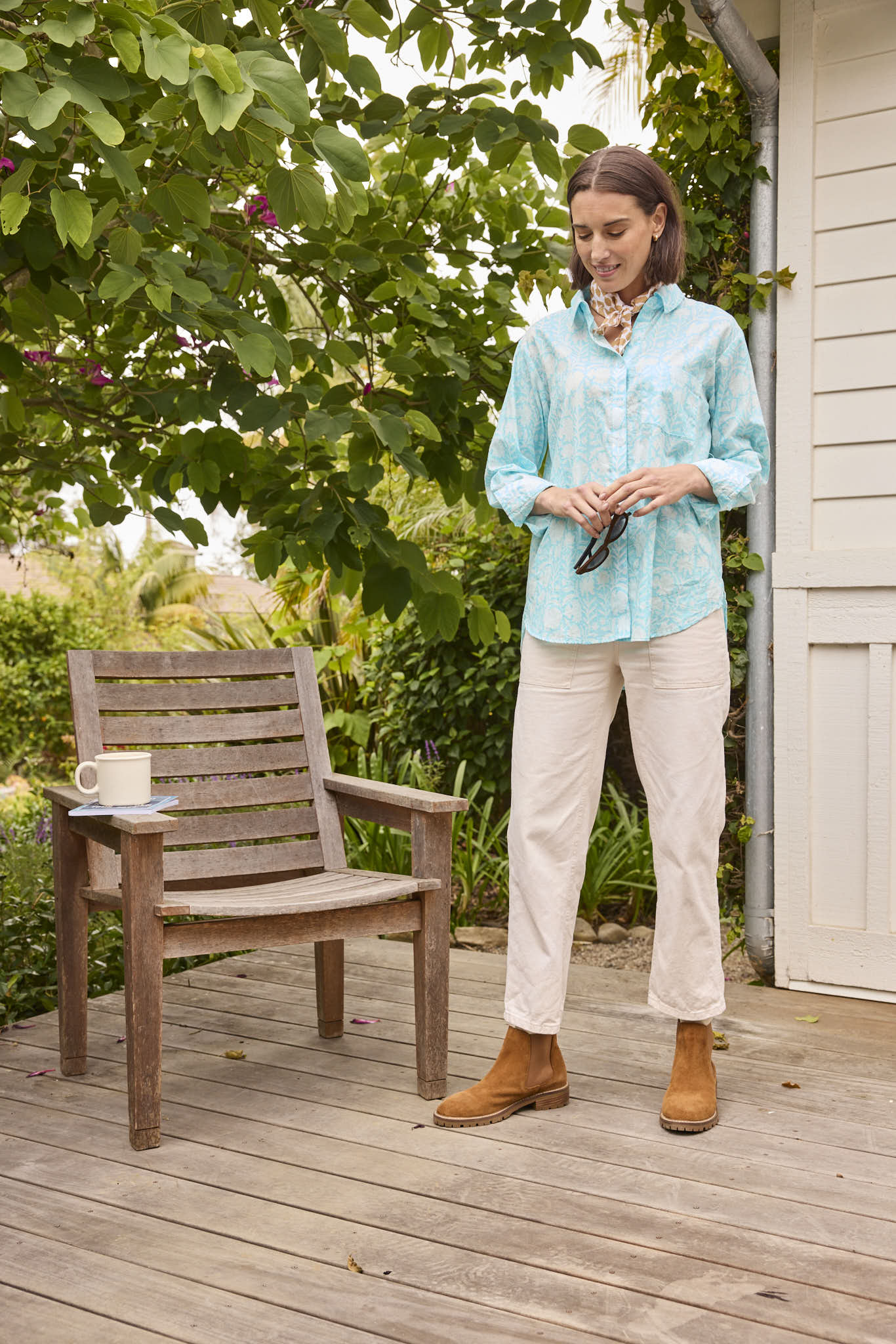 Good Boyfriend Shirt - Capri Floral Cerulean - Image 6