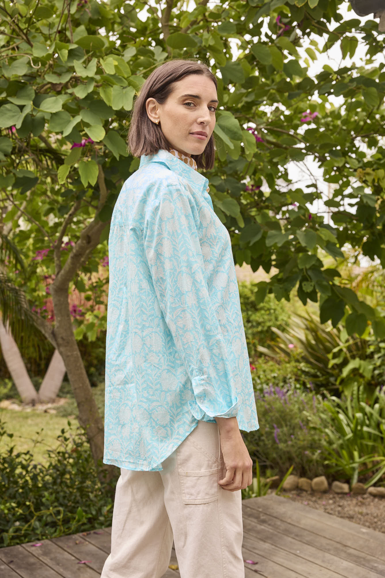 Good Boyfriend Shirt - Capri Floral Cerulean - Image 8