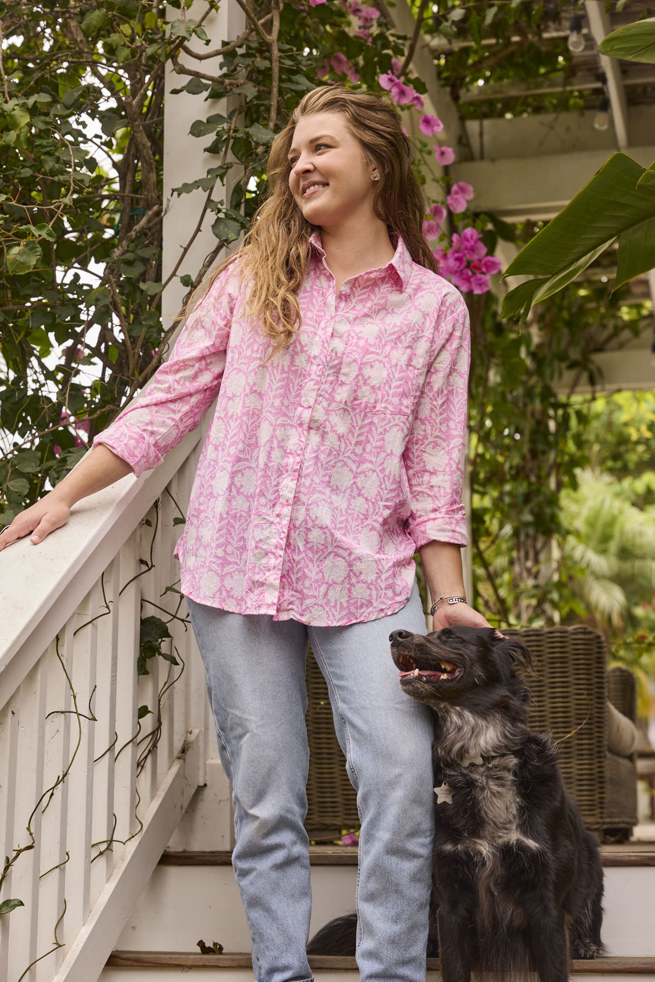 Good Boyfriend Shirt - Capri Floral Dahlia - Image 3