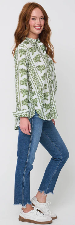 Good Boyfriend Shirt - Chatsworth Trellis Green - Image 4