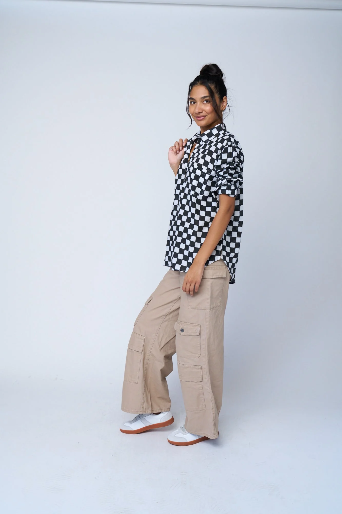 Good Boyfriend Shirt - Checkerboard Black - Image 15