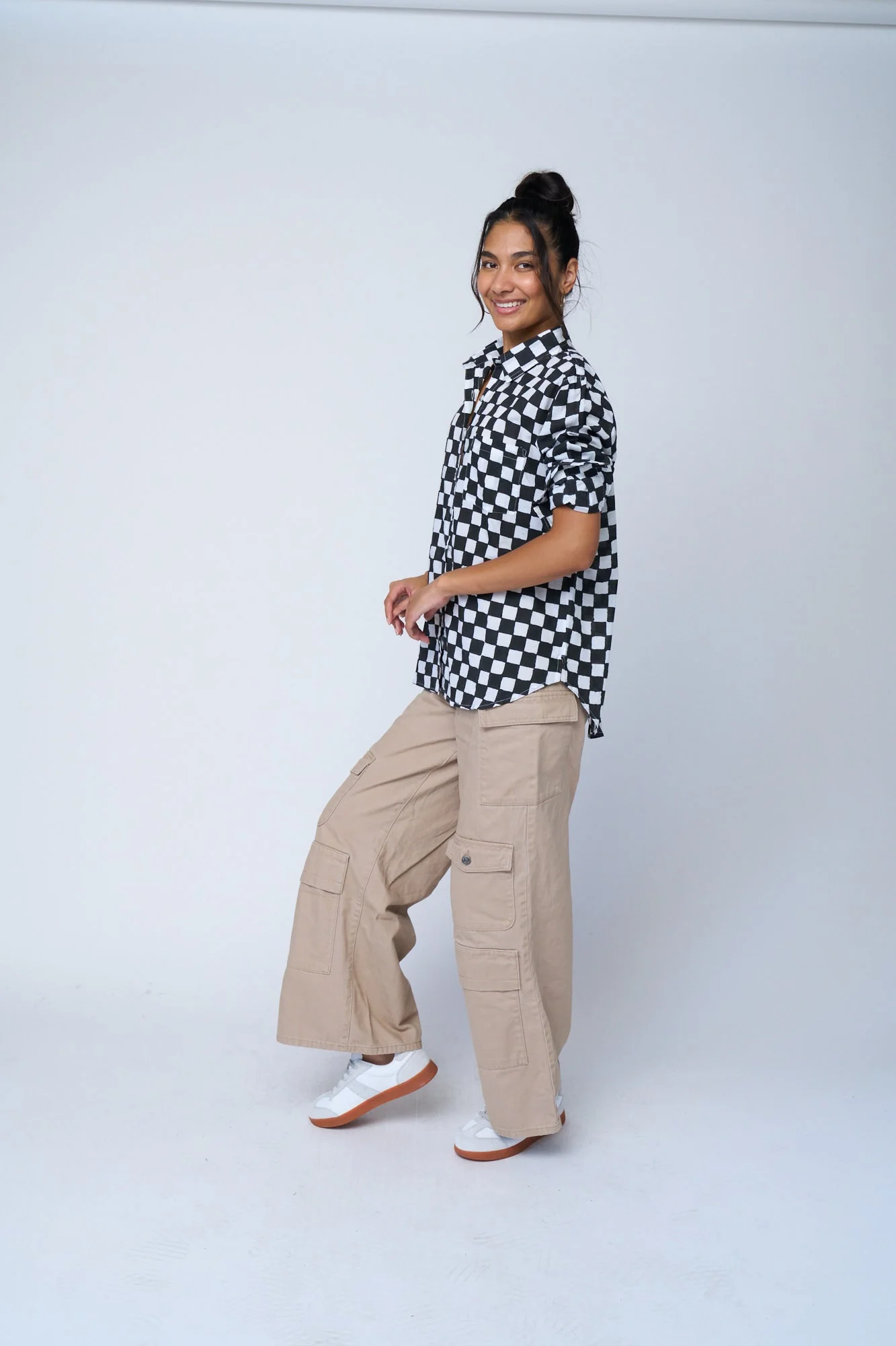 Good Boyfriend Shirt - Checkerboard Black - Image 16