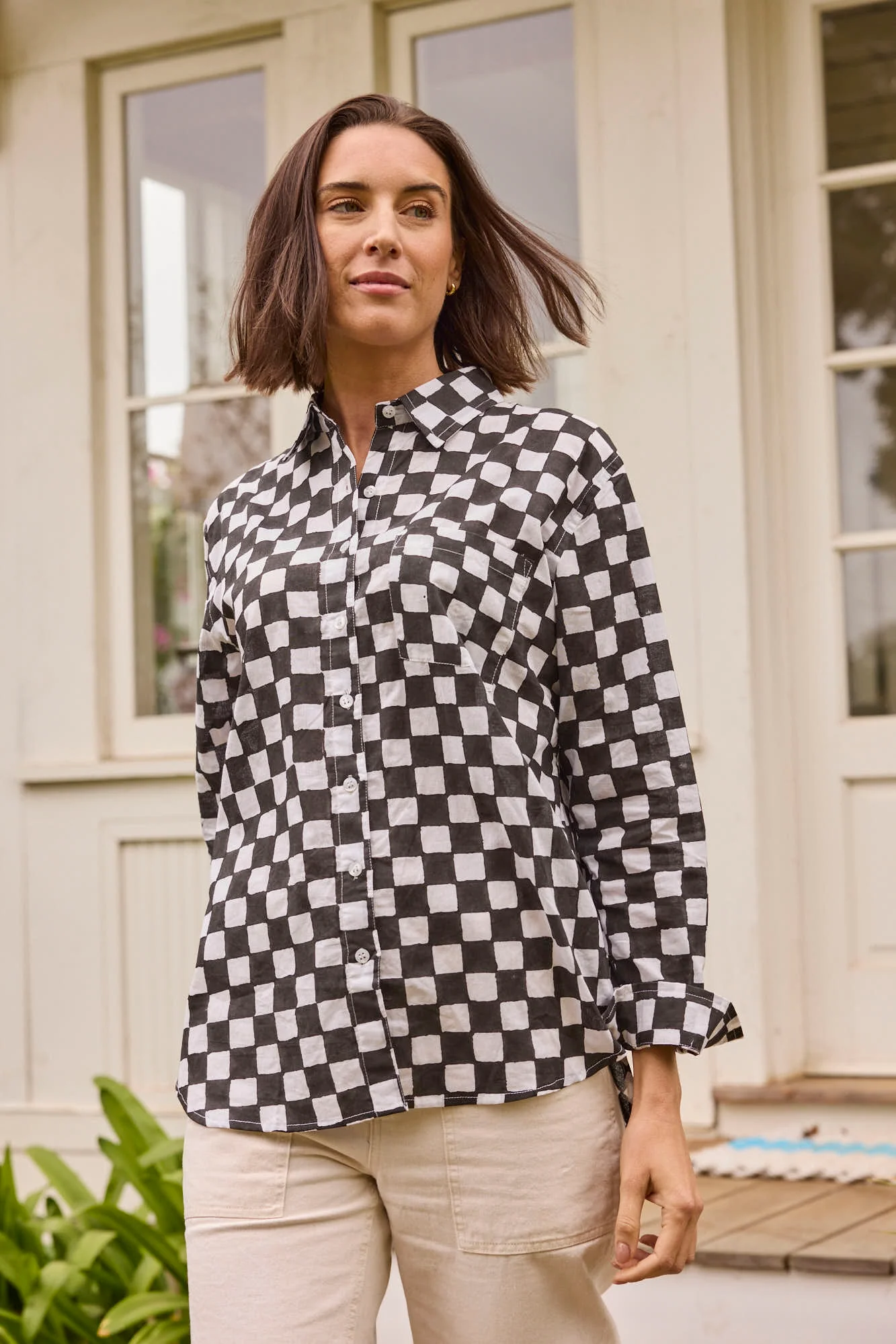 Good Boyfriend Shirt - Checkerboard Black - Image 2