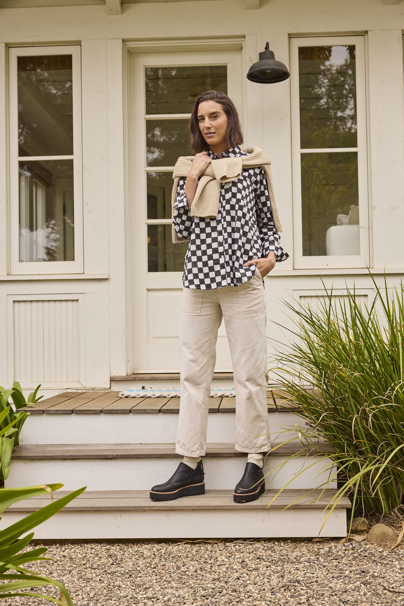 Good Boyfriend Shirt - Checkerboard Black - Image 3