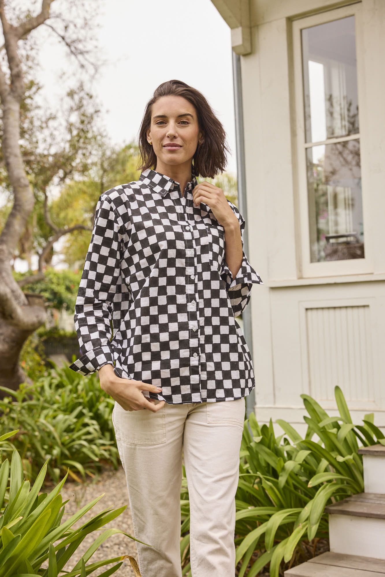 Good Boyfriend Shirt - Checkerboard Black - Image 6