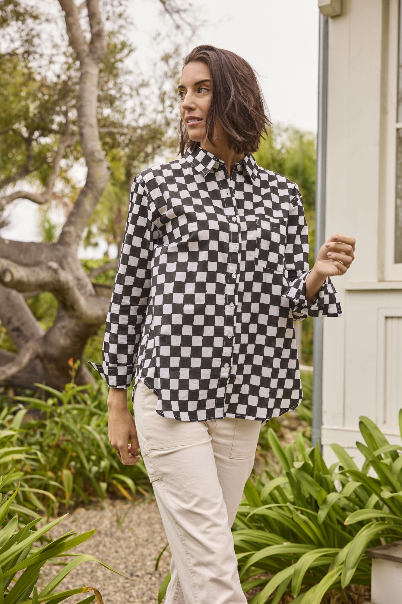 Good Boyfriend Shirt - Checkerboard Black - Image 7