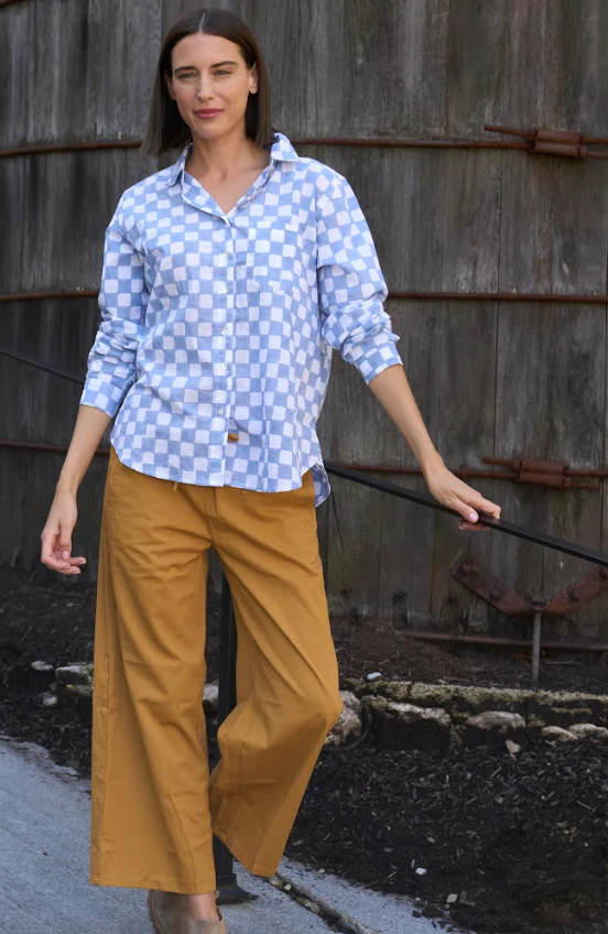Good Boyfriend Shirt - Checkerboard Bluebird - Image 3