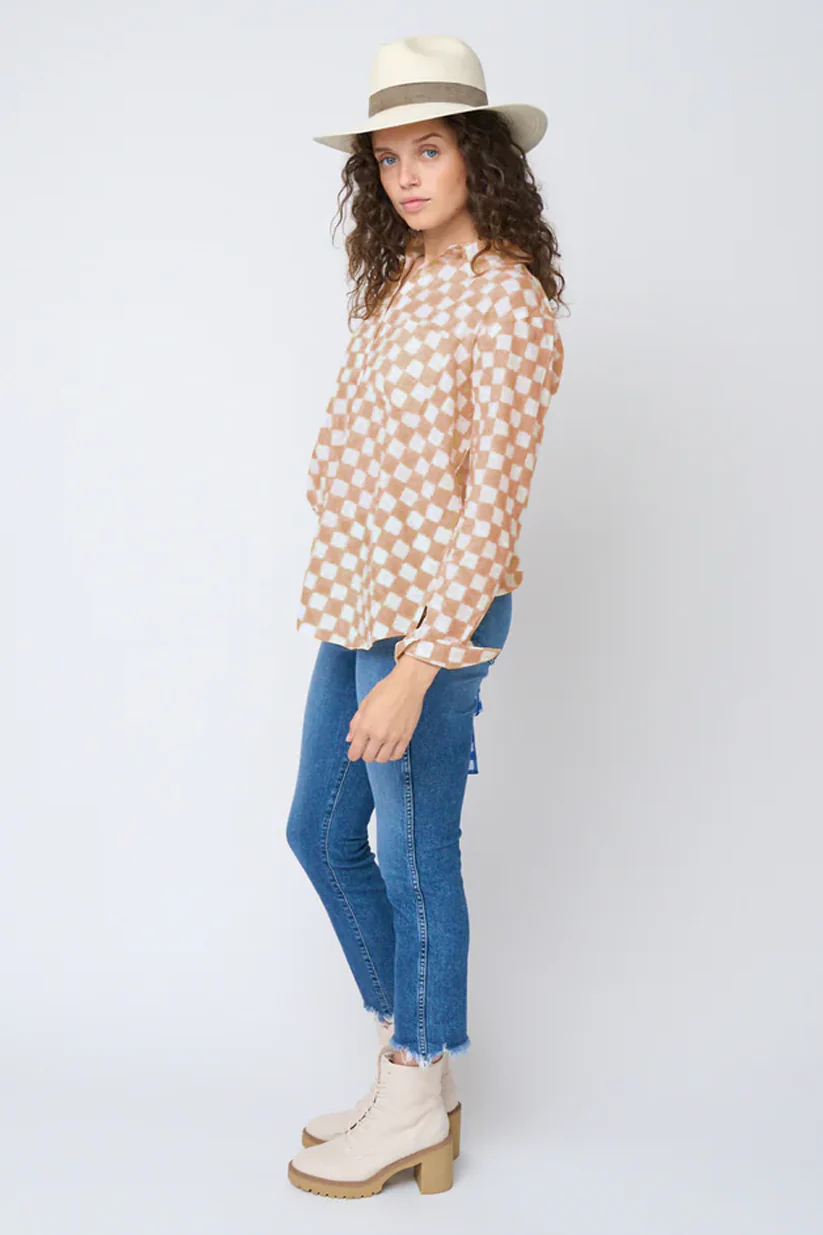 Good Boyfriend Shirt - Checkerboard Mocha - Image 4