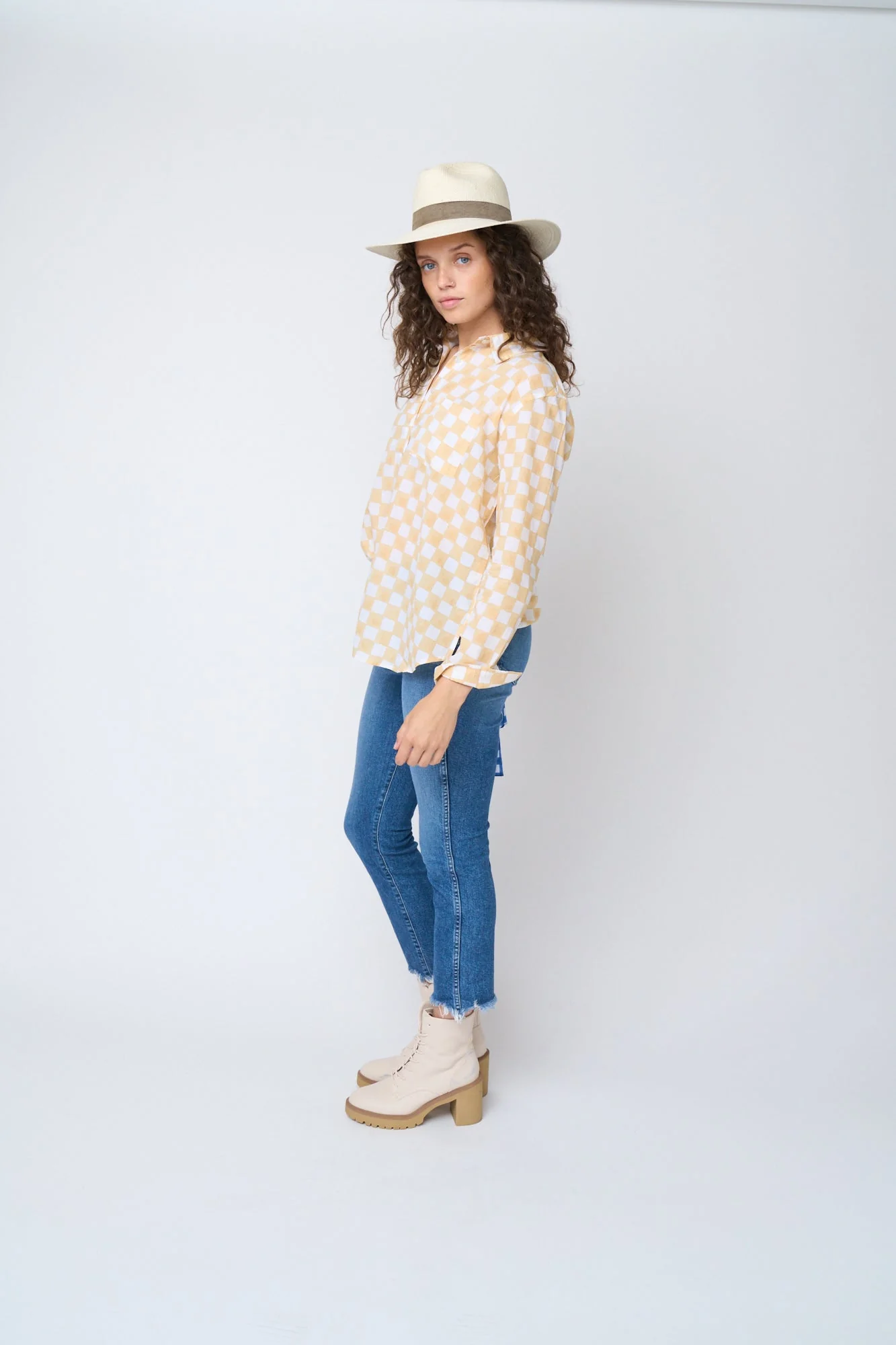Good Boyfriend Shirt - Checkerboard Natural - Image 10