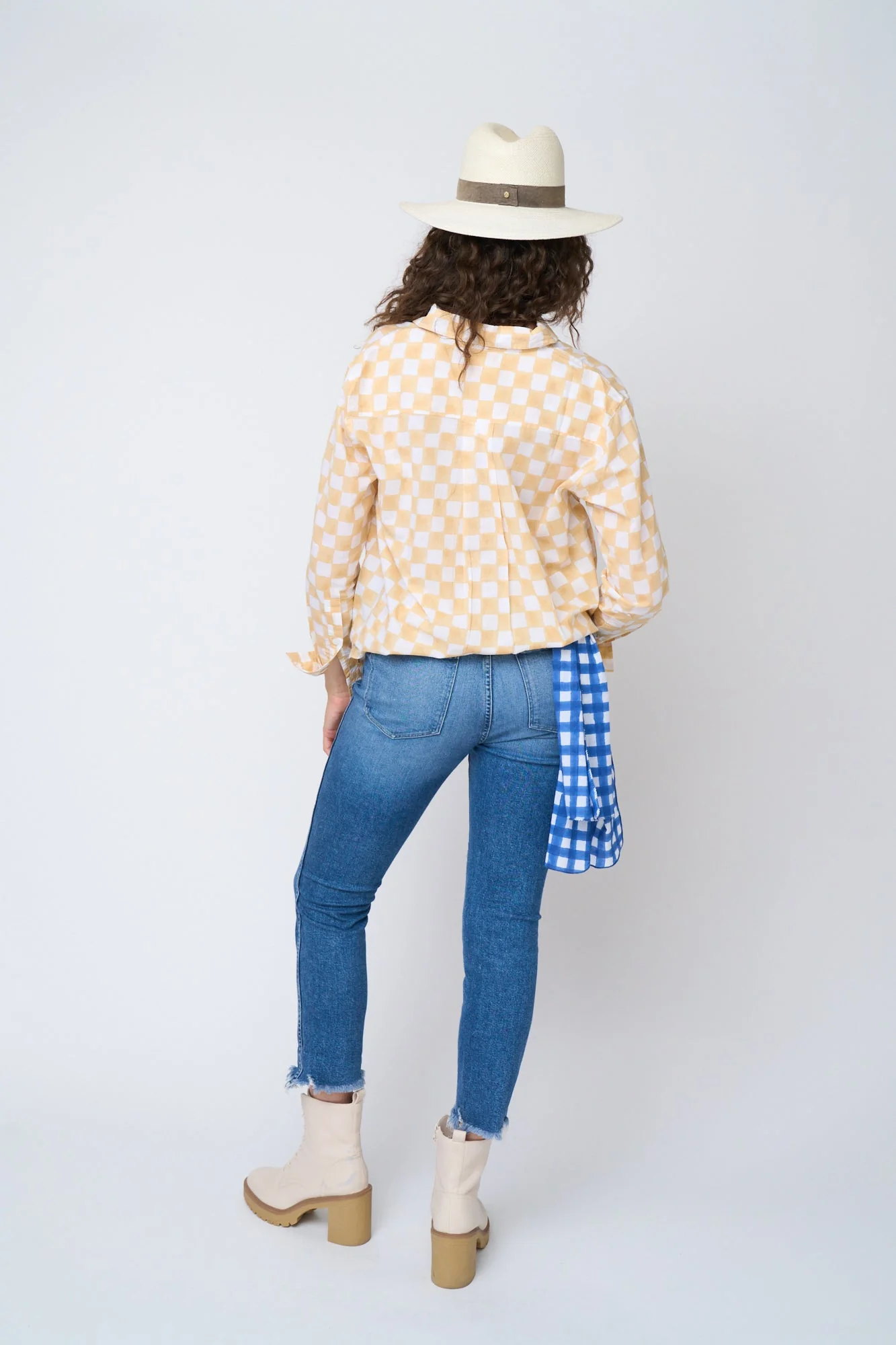 Good Boyfriend Shirt - Checkerboard Natural - Image 11