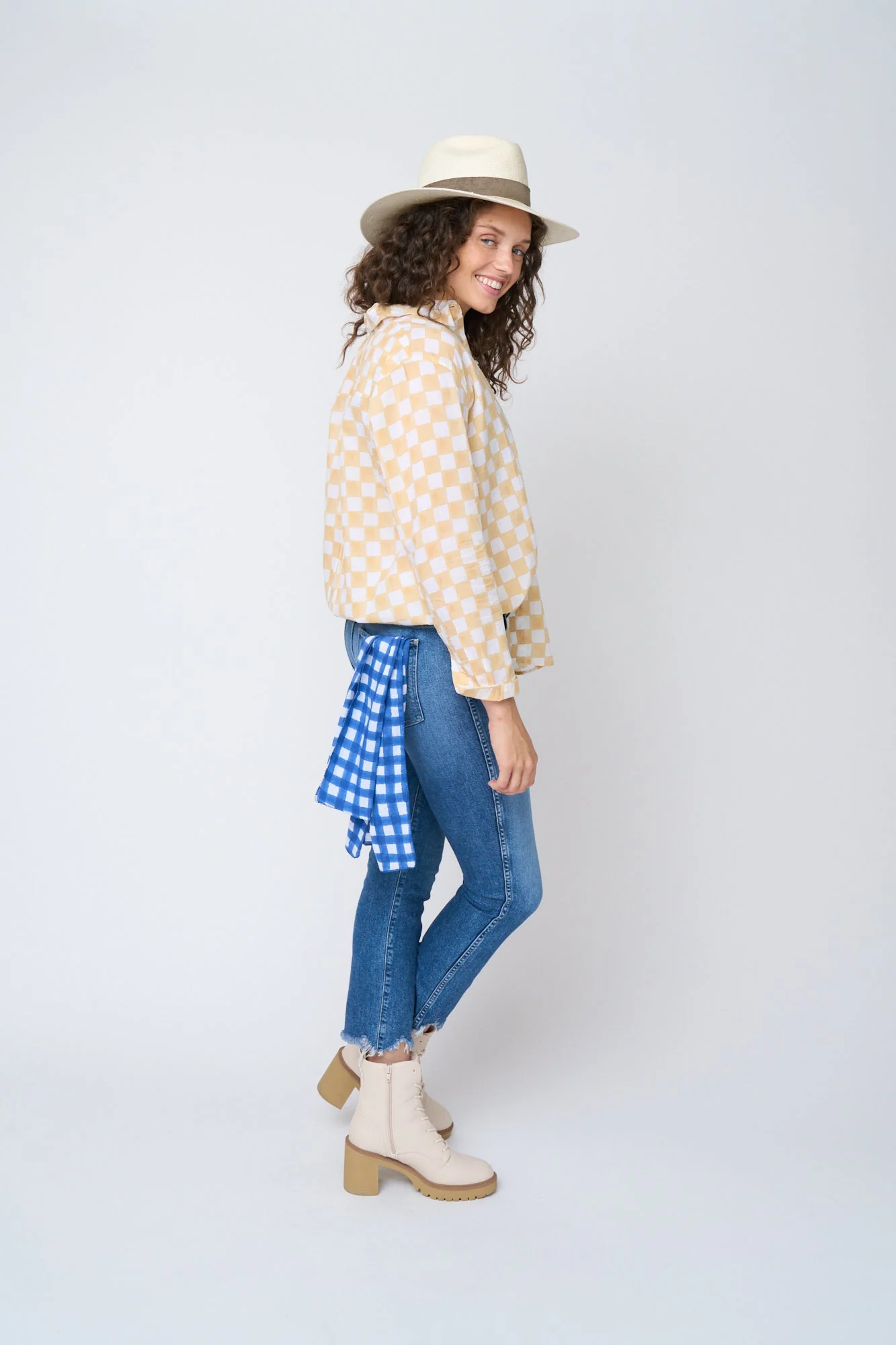 Good Boyfriend Shirt - Checkerboard Natural - Image 12