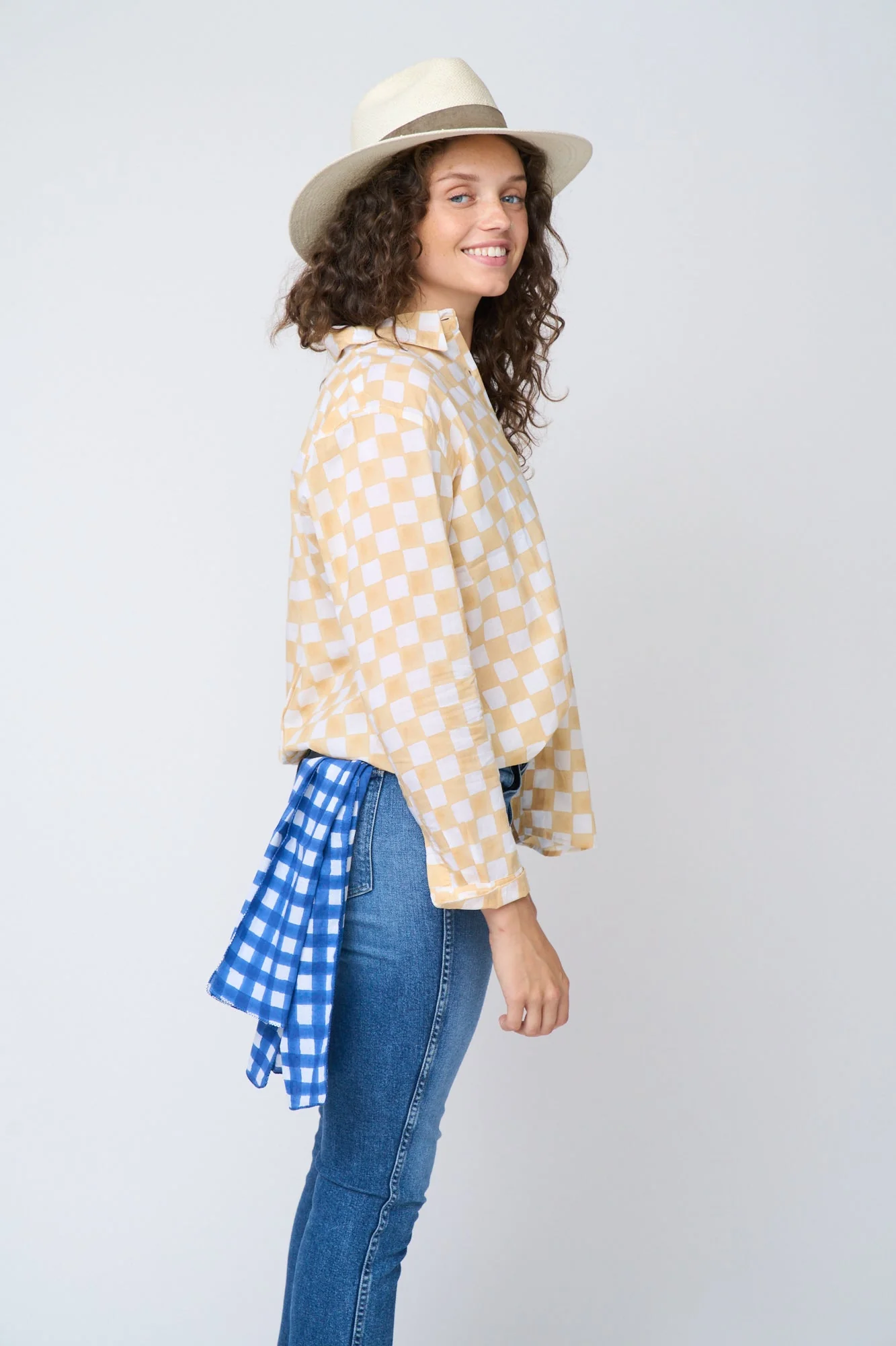 Good Boyfriend Shirt - Checkerboard Natural - Image 13