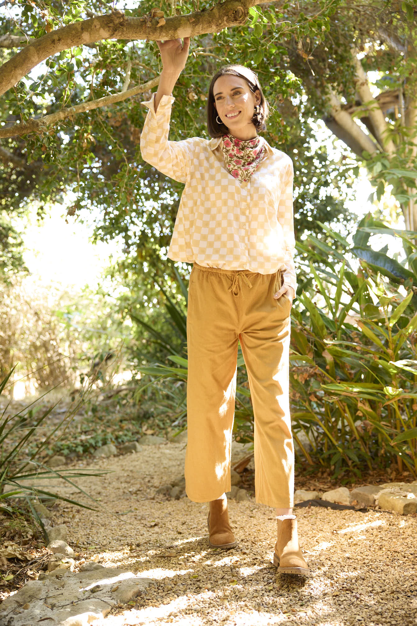 Good Boyfriend Shirt - Checkerboard Natural - Image 4