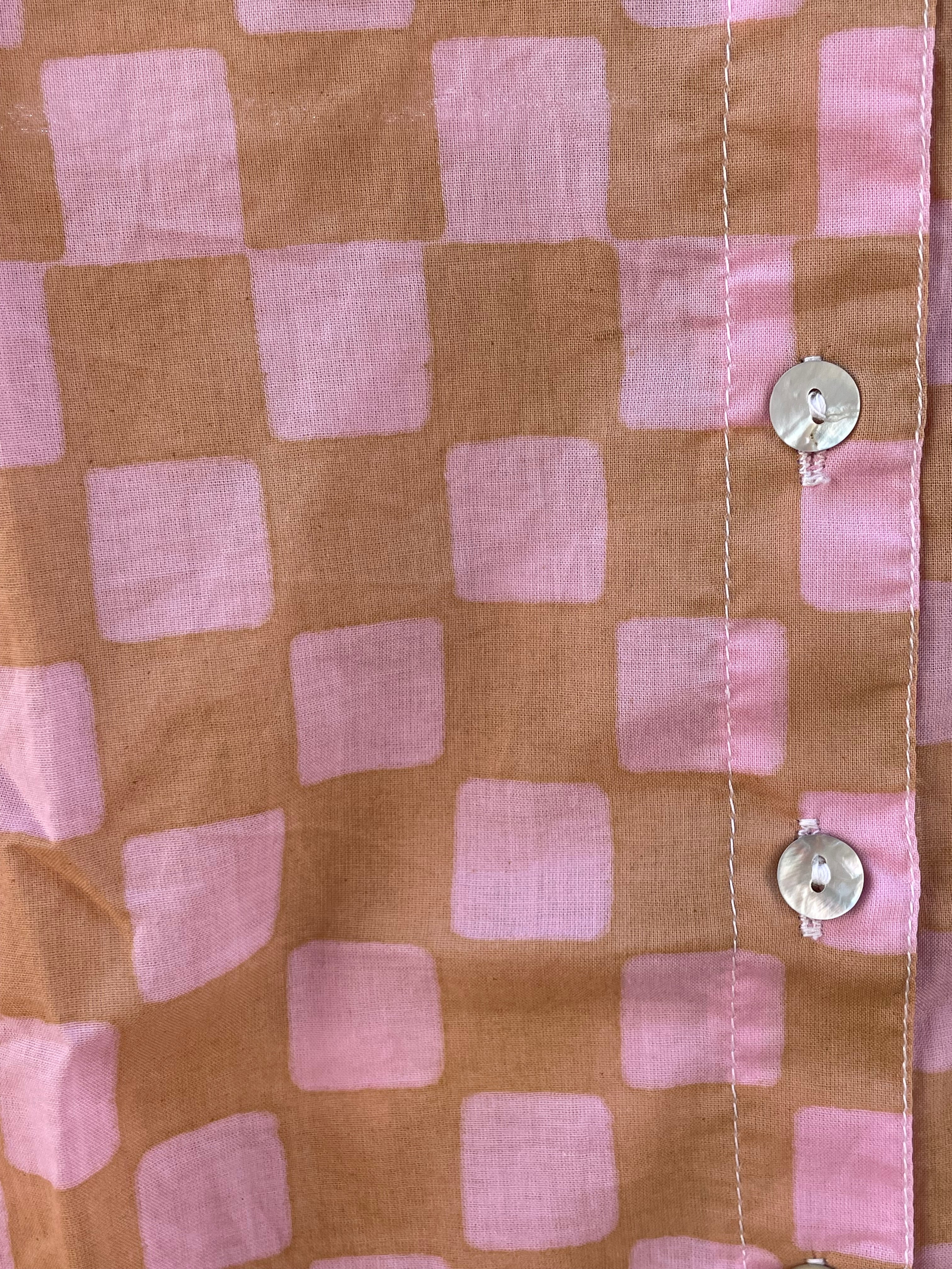 Good Boyfriend Shirt - Checkerboard Overdye Tickled Pink on Baked Clay - Image 7