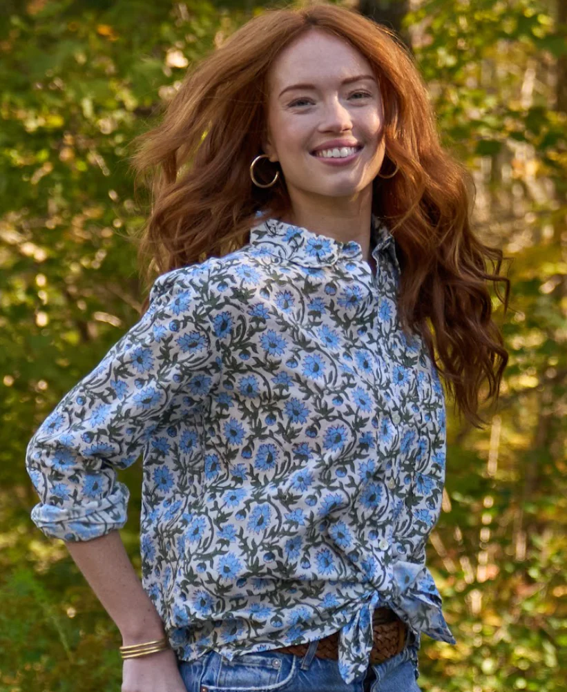 Good Boyfriend Shirt - Darlington Floral Bluebird - Image 2