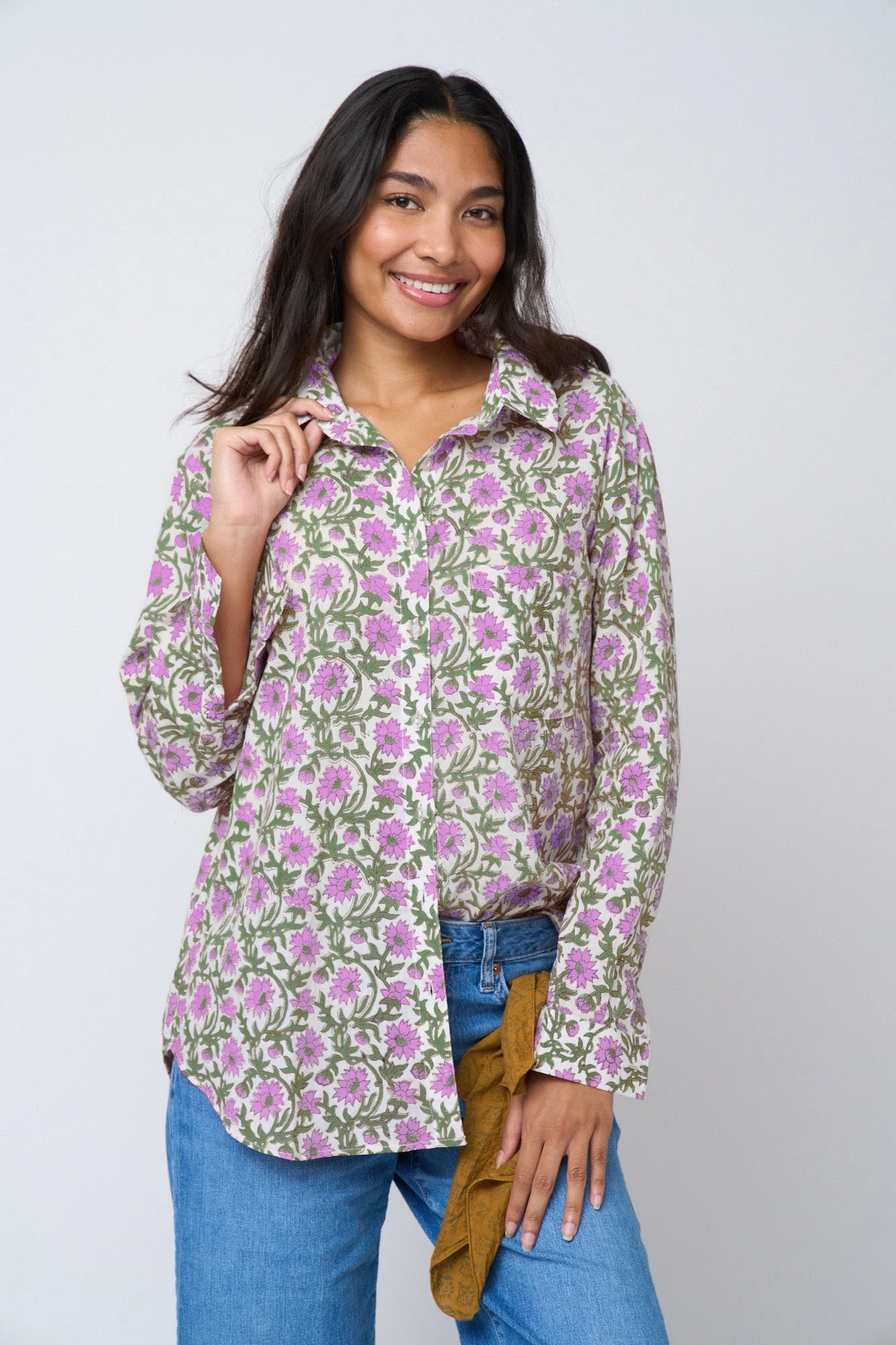 Good Boyfriend Shirt - Darlington Floral Lavender - Image 2
