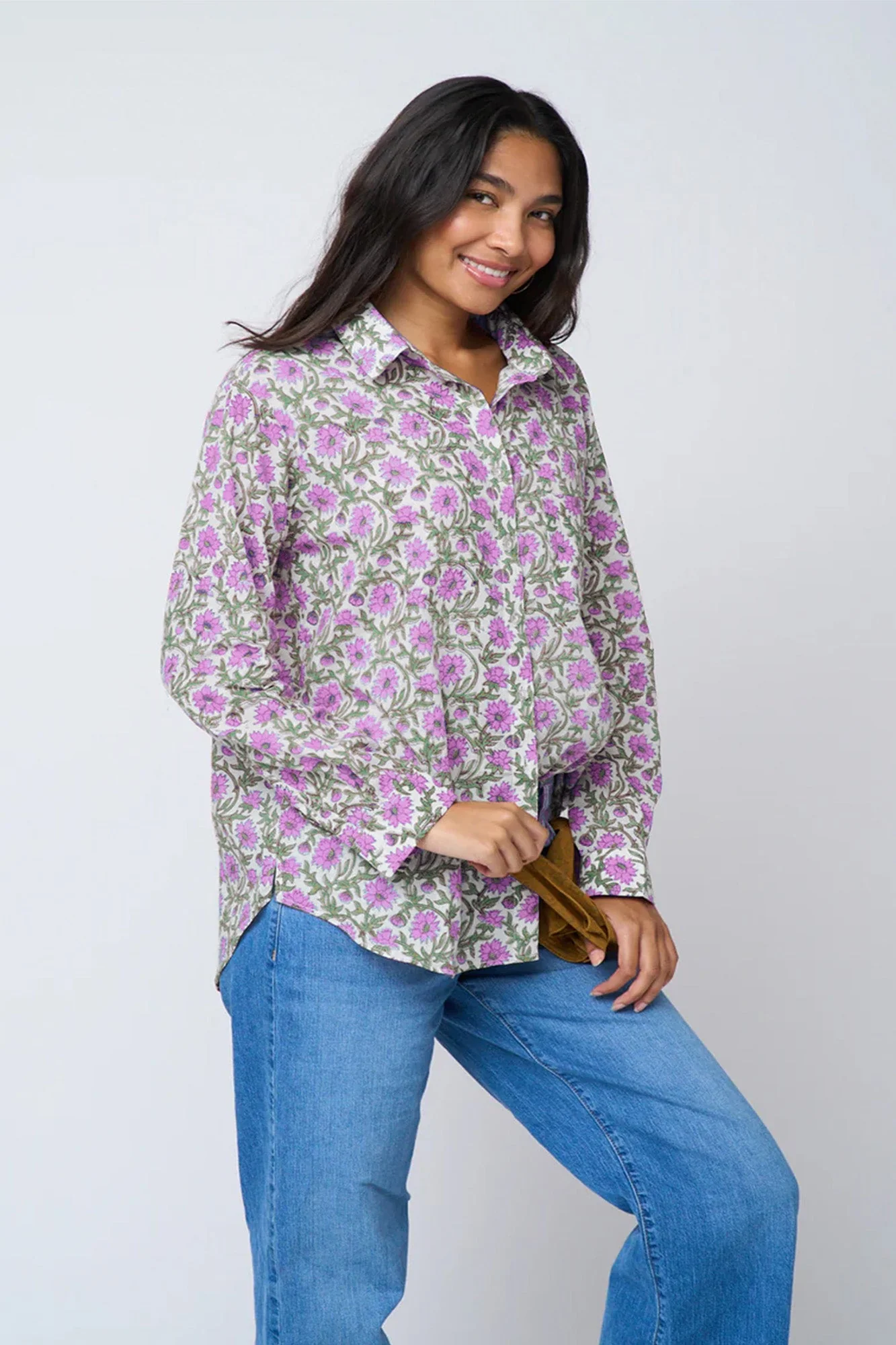 Good Boyfriend Shirt - Darlington Floral Lavender - Image 3