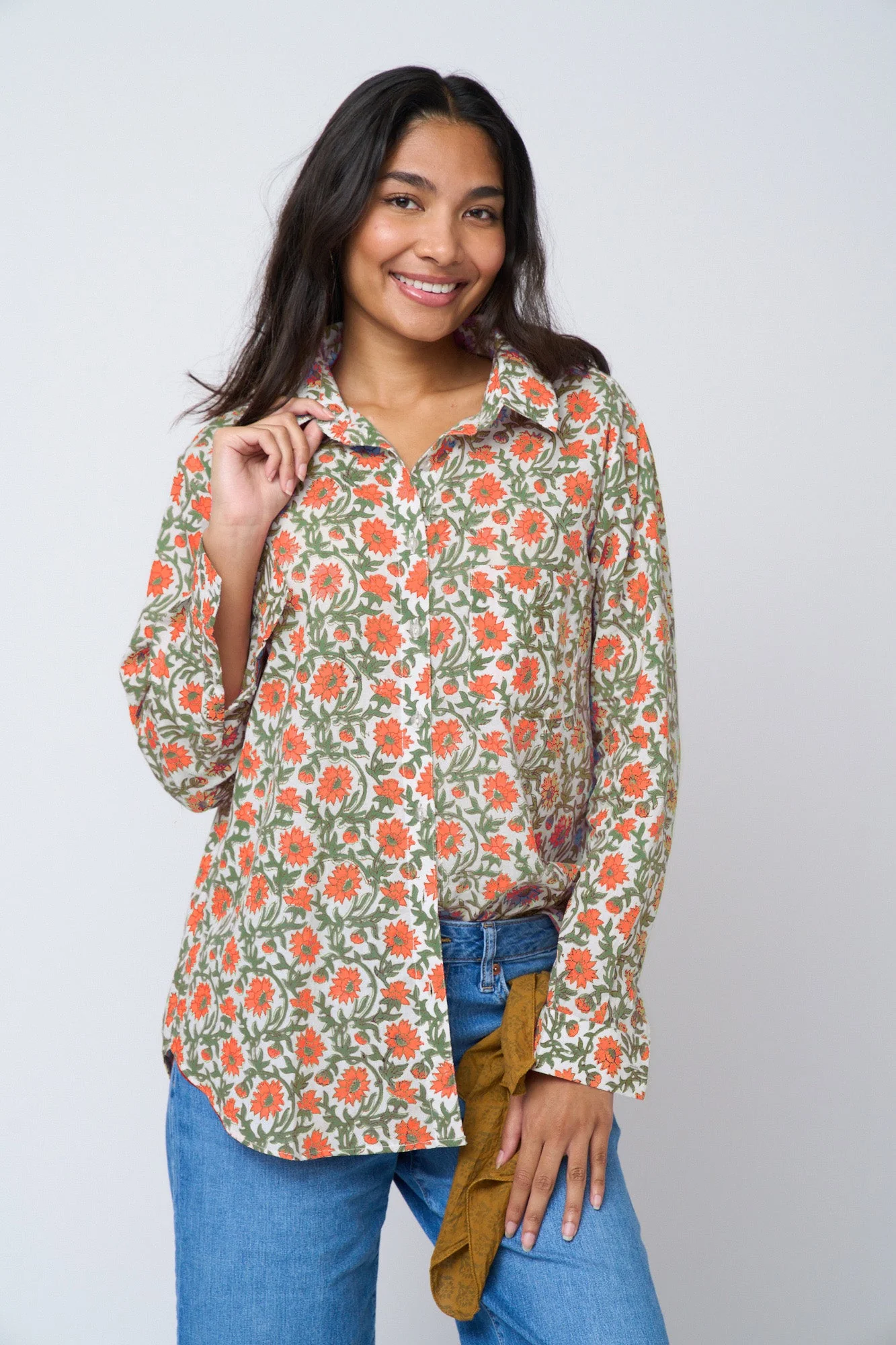 Good Boyfriend Shirt - Darlington Floral Papaya - Image 2