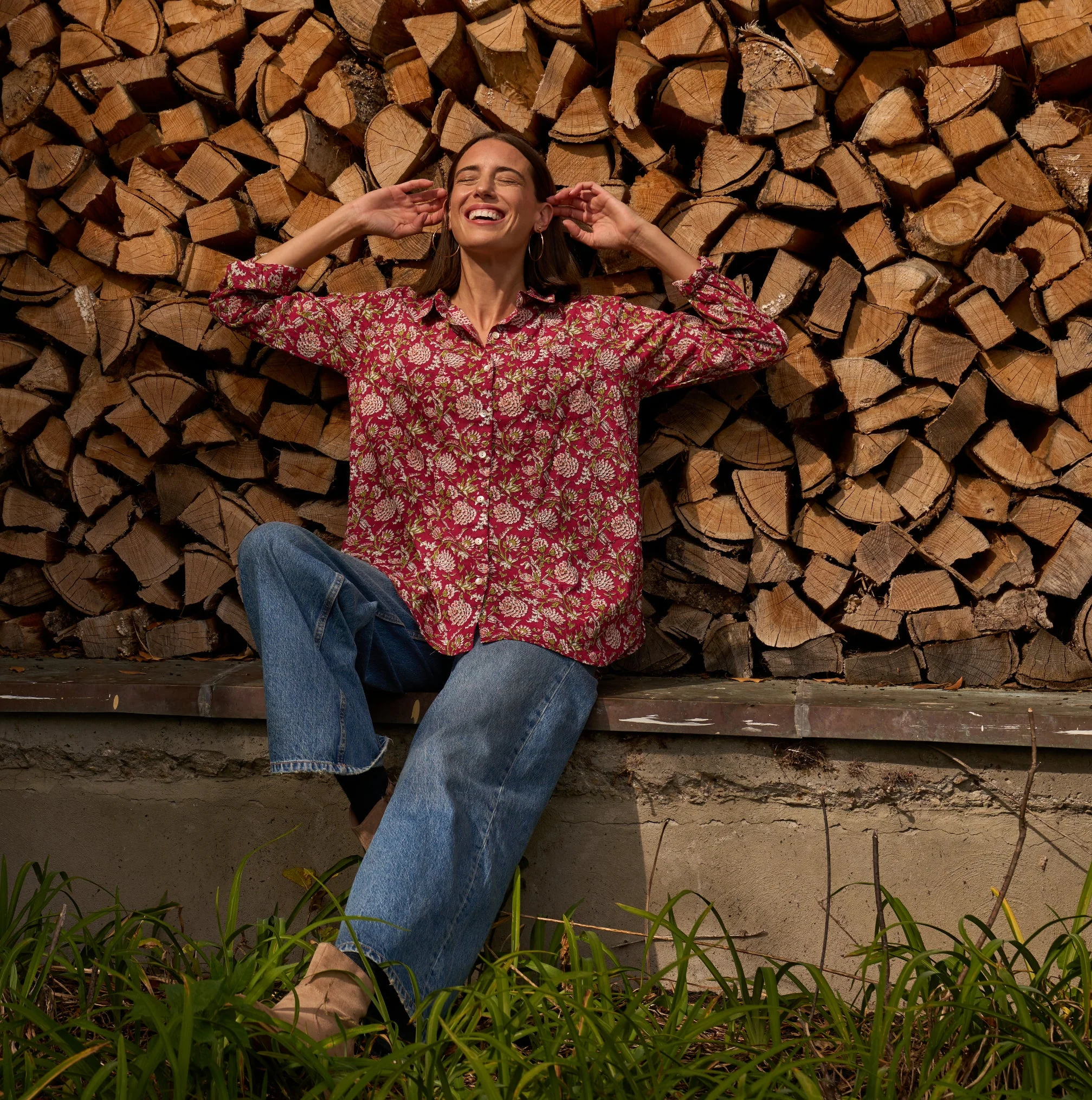 Good Boyfriend Shirt - Devon Floral Blackberry - Image 2
