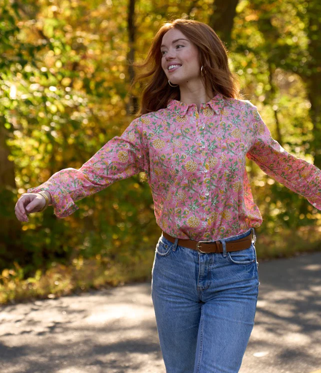 Good Boyfriend Shirt - Devon Floral Dahlia - Image 3