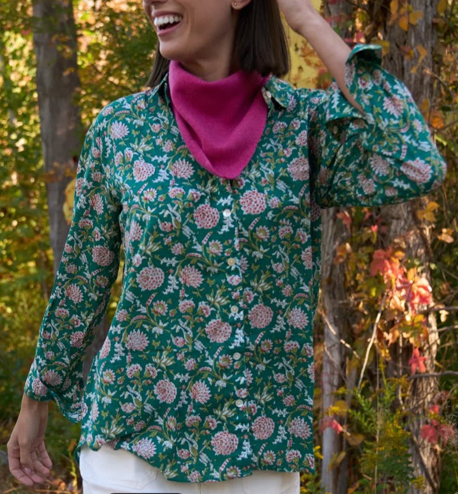 Good Boyfriend Shirt - Devon Floral Green - Image 5