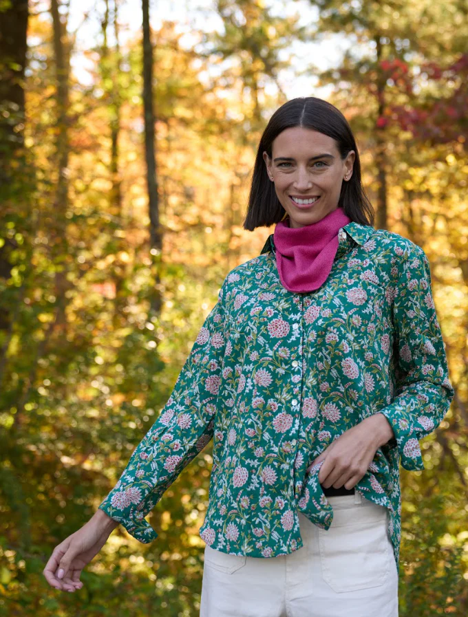 Good Boyfriend Shirt - Devon Floral Green - Image 6