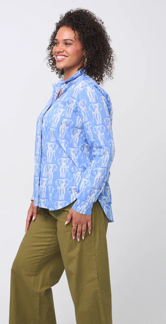Good Boyfriend Shirt - Elephants Bluebird - Image 3