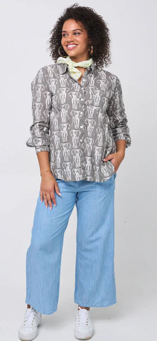 Good Boyfriend Shirt - Elephants Dove Grey - Image 2