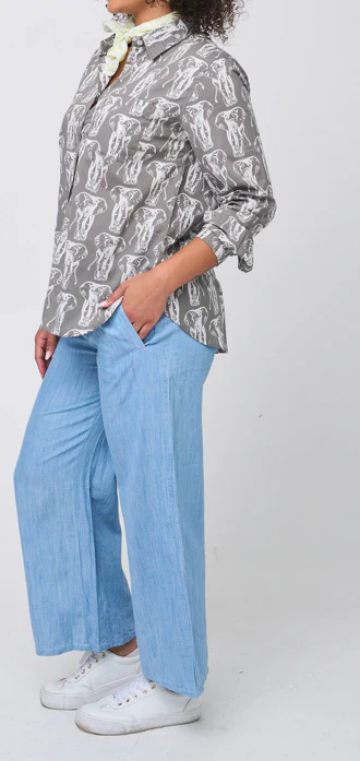 Good Boyfriend Shirt - Elephants Dove Grey - Image 3