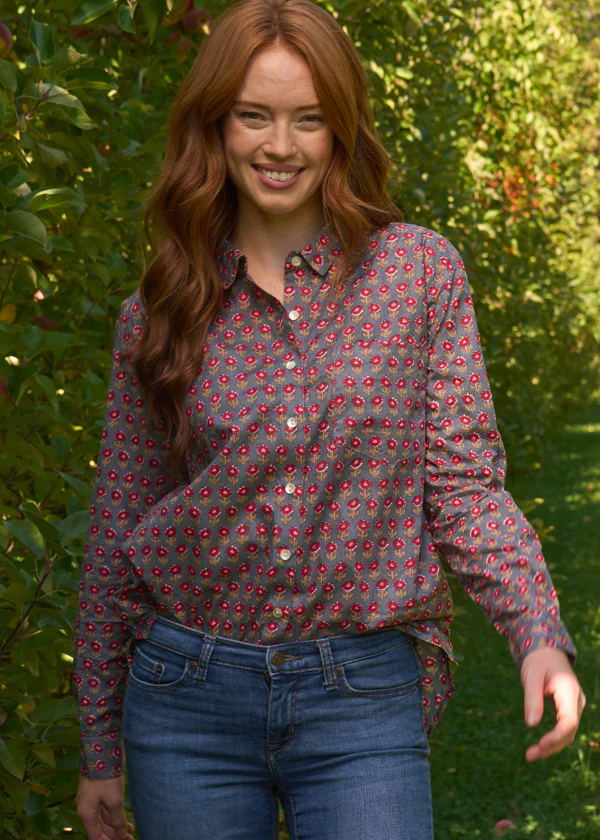 Good Boyfriend Shirt - Emory Floral Dove Grey - Image 2