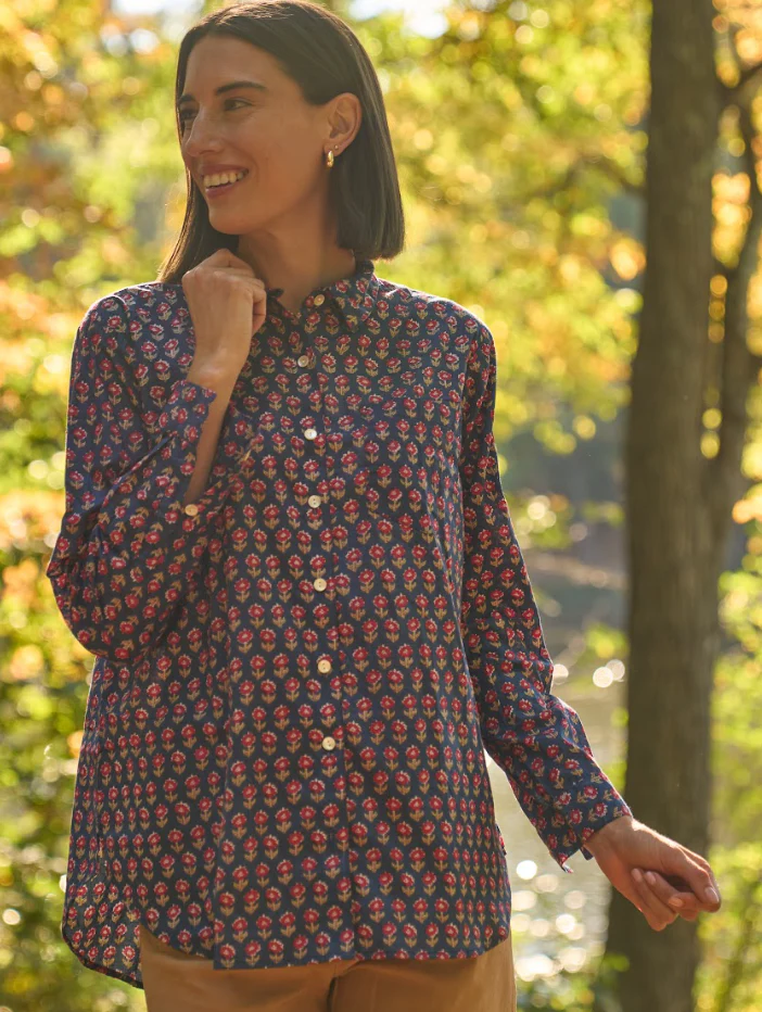 Good Boyfriend Shirt - Emory Floral Navy - Image 2