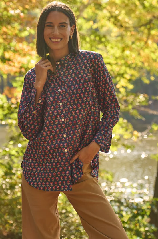 Good Boyfriend Shirt - Emory Floral Navy - Image 4