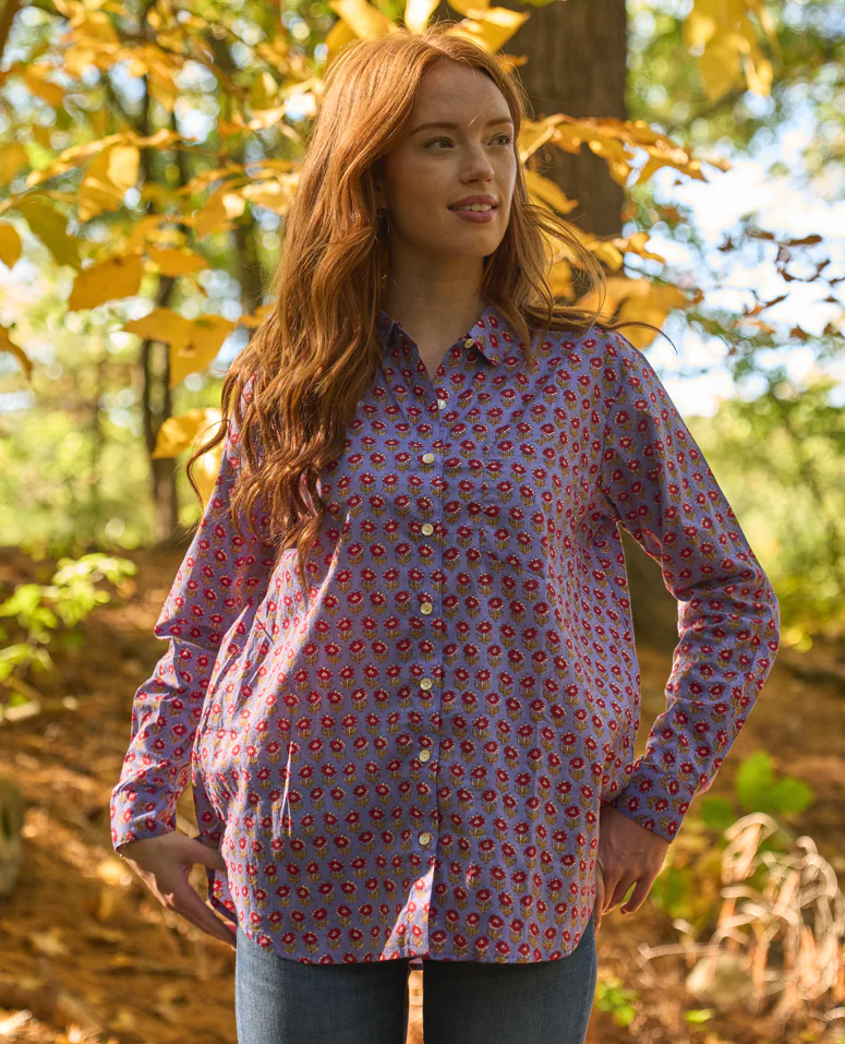 Good Boyfriend Shirt - Emory Floral Sky - Image 2