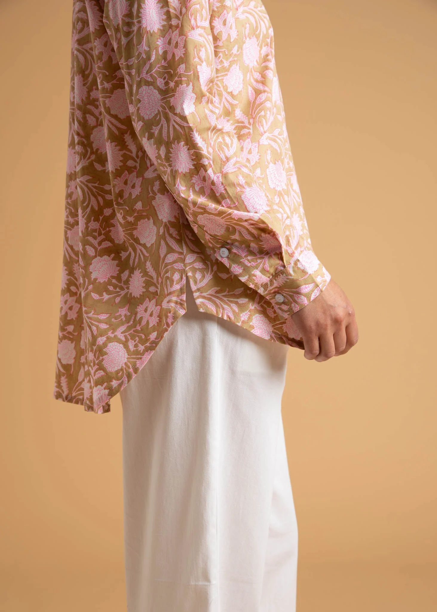 Good Boyfriend Shirt - Floral Escape Baked Clay & Neon Pink - Image 14