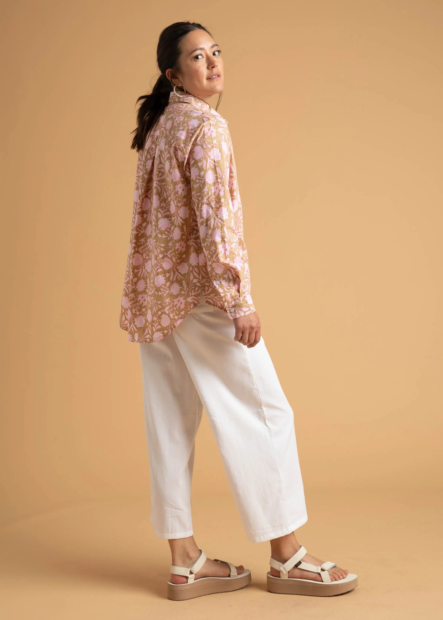 Good Boyfriend Shirt - Floral Escape Baked Clay & Neon Pink - Image 17