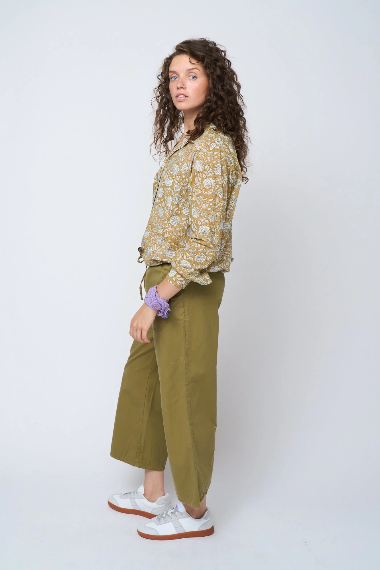 Good Boyfriend Shirt - Floral Escape Baked Clay & Olive Oil - Image 5