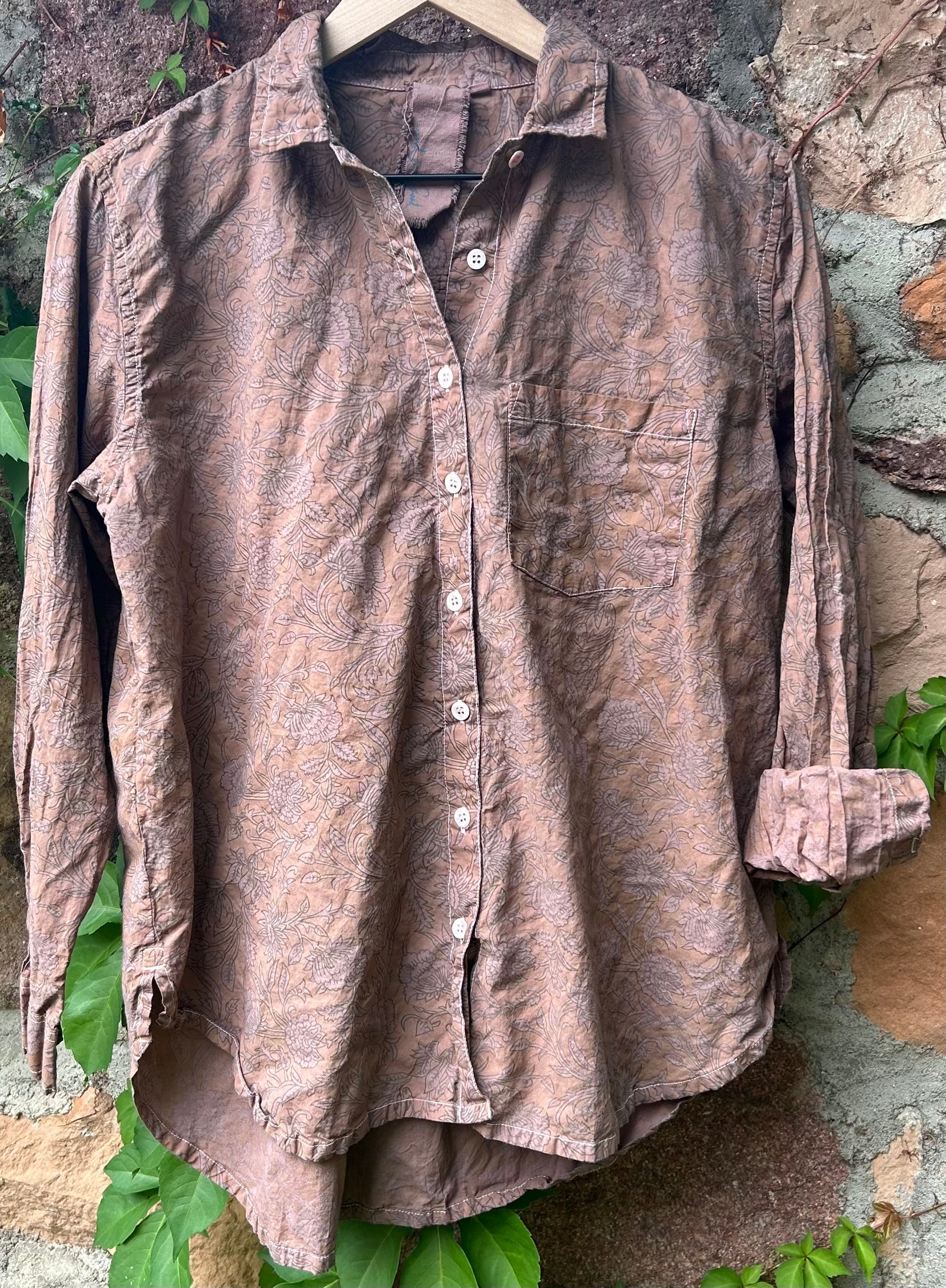 Good Boyfriend Shirt - Floral Escape Milk Chocolate Overdye - Image 2
