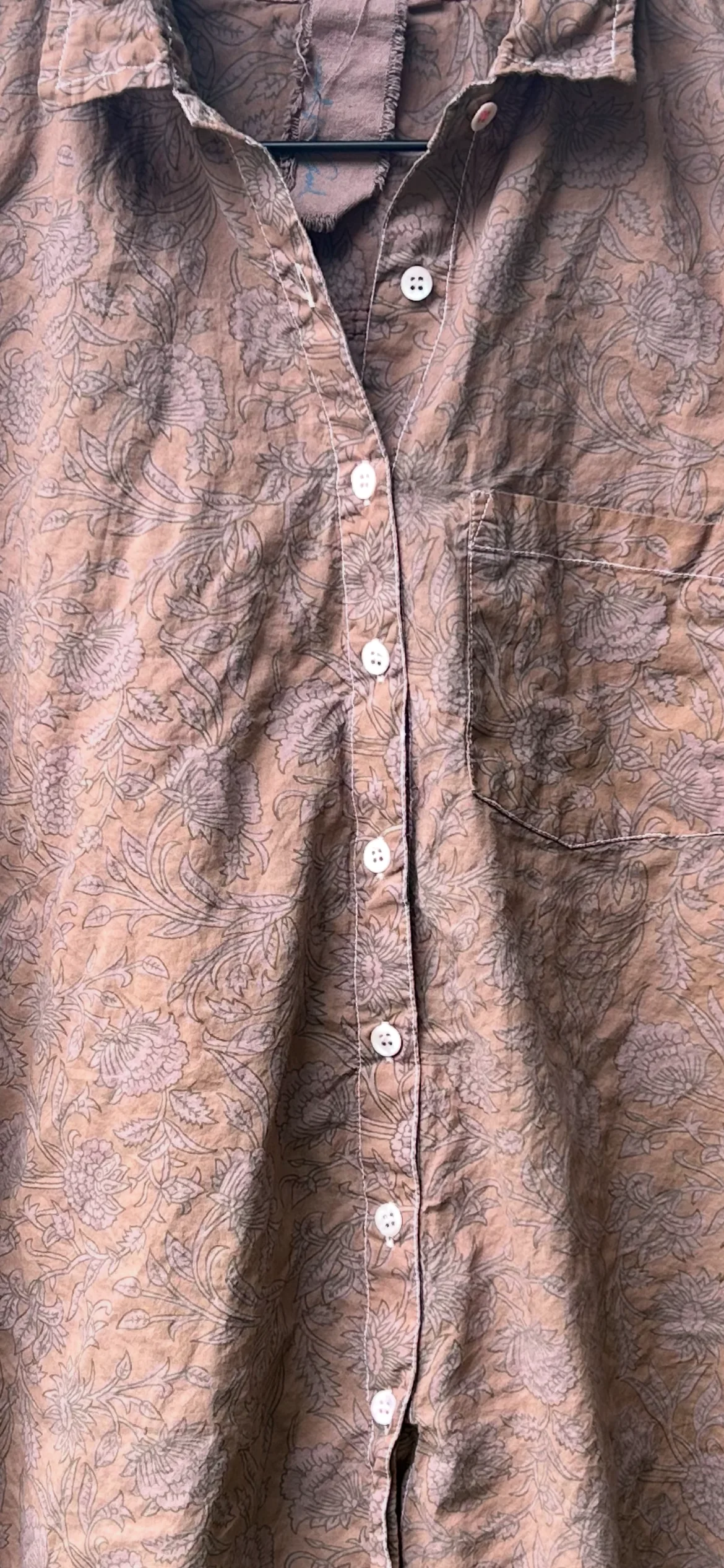 Good Boyfriend Shirt - Floral Escape Milk Chocolate Overdye - Image 4