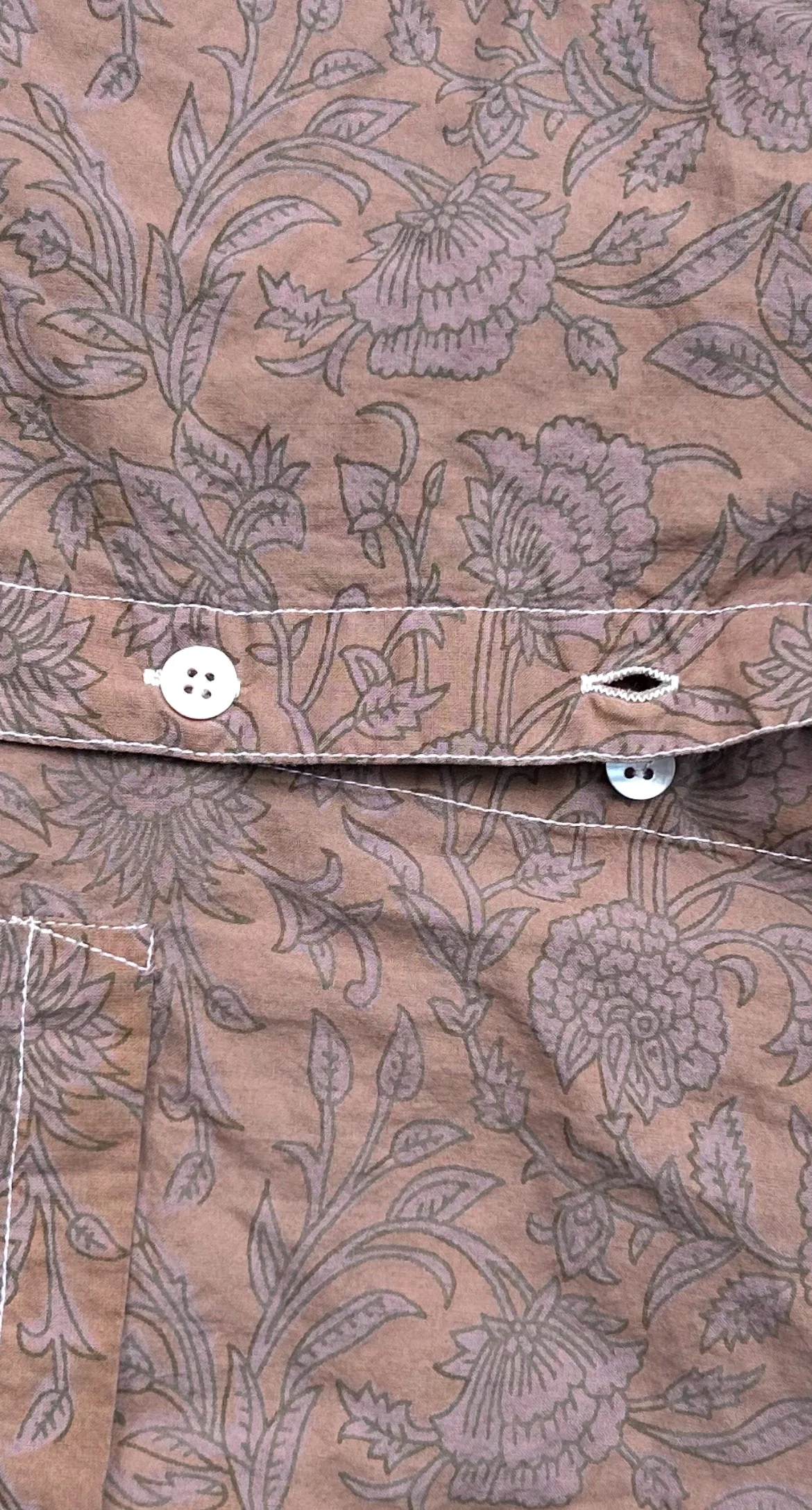 Good Boyfriend Shirt - Floral Escape Milk Chocolate Overdye - Image 5