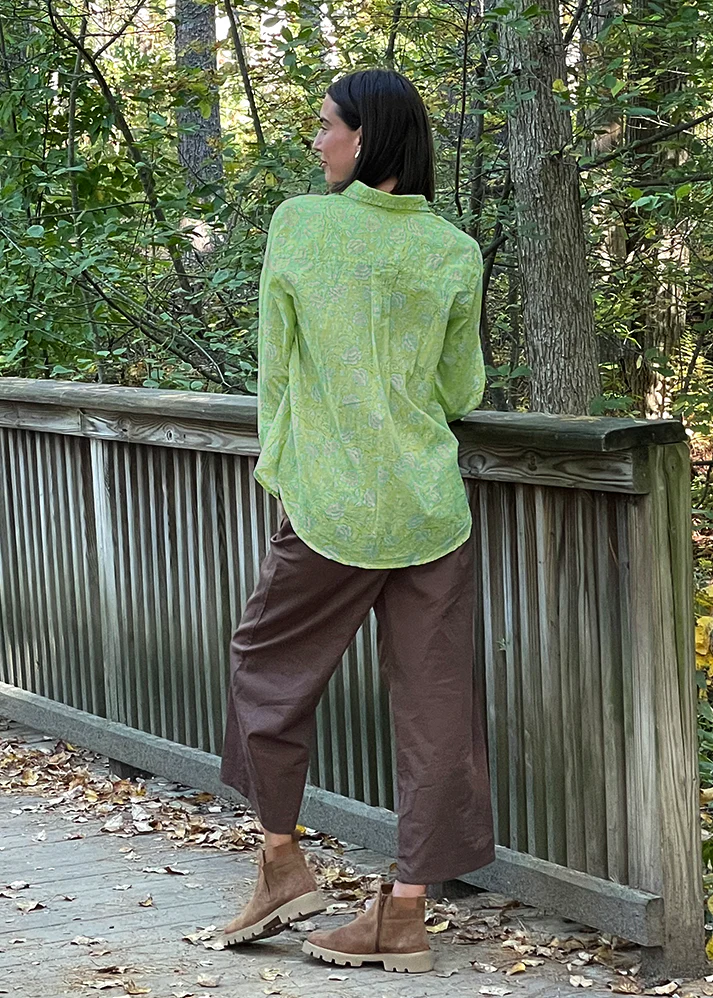 Good Boyfriend Shirt - Floral Escape Olive Oil Overdye - Image 2